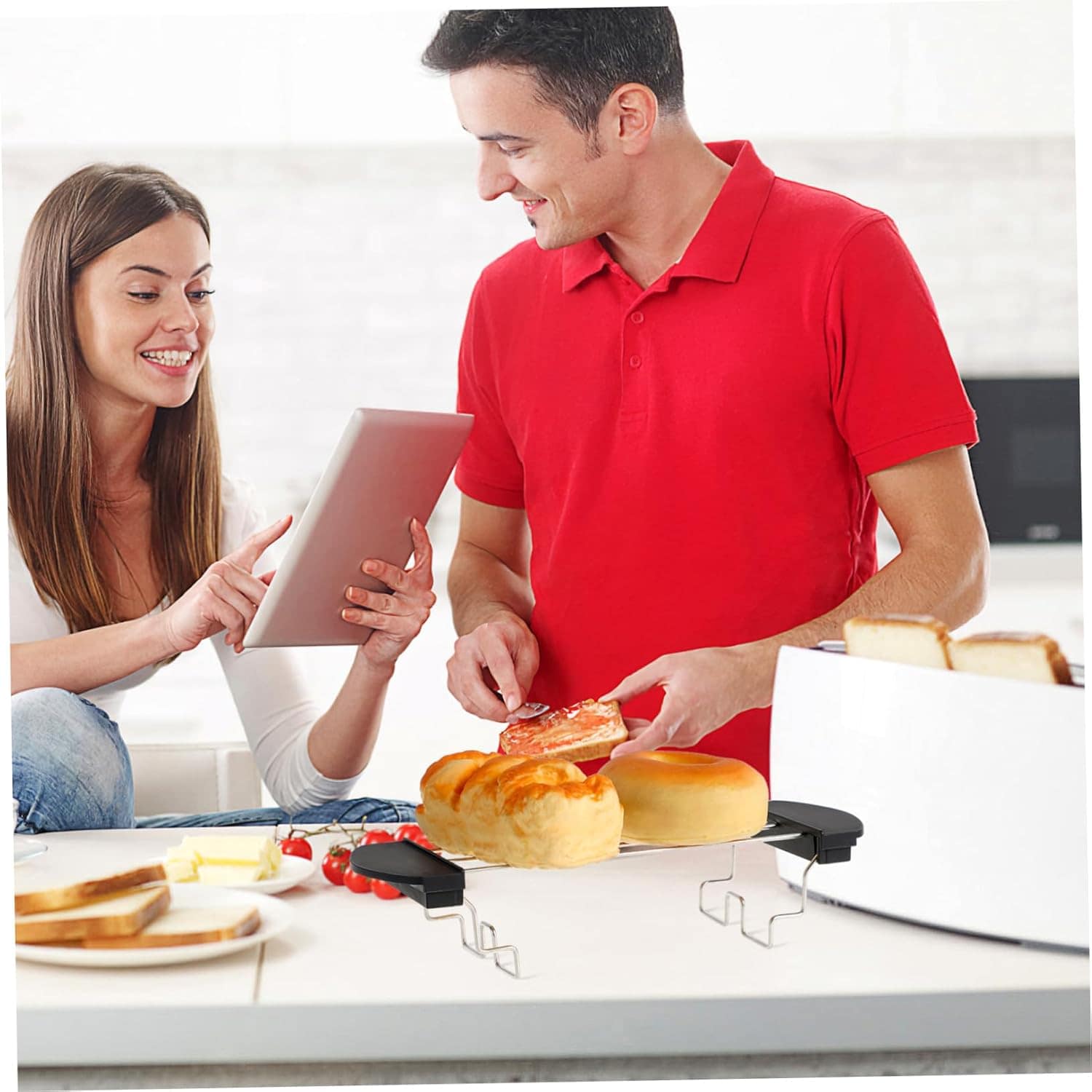 Ciieeo 1Peça Aço Inoxidável Torradeira Acessório Prático Gre... - Image 4