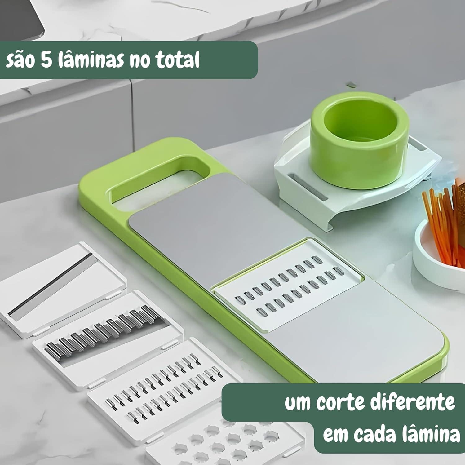 Cortador De Legumes Multifuncional 5 em 1 Cortador Ralador F... - Image 2