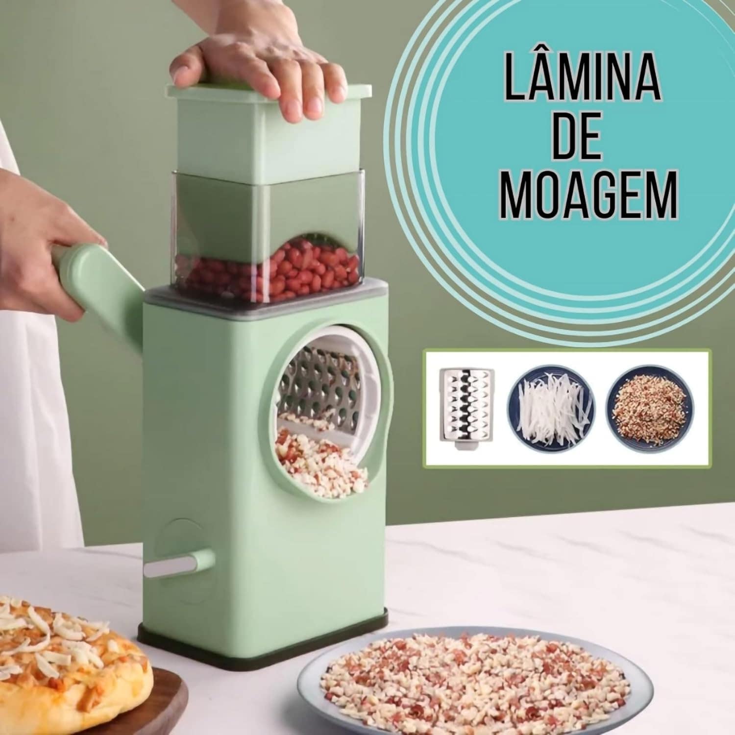 Cortador e Ralador Multifuncional 3 em 1 – Fatiador de Legum... - Image 3