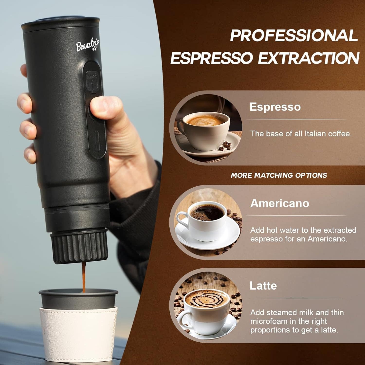 Máquina de café expresso elétrica portátil, máquina de café ... - Image 5