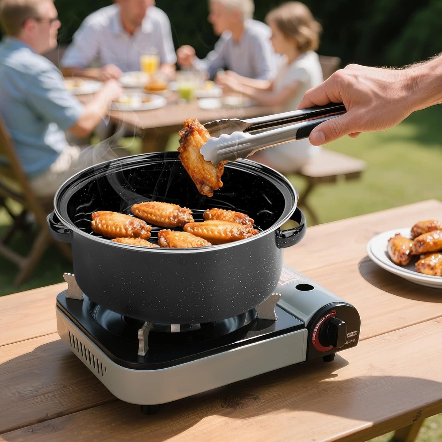 Leapiture Panela esmaltada com tampa, panela antiaderente, v... - Image 4