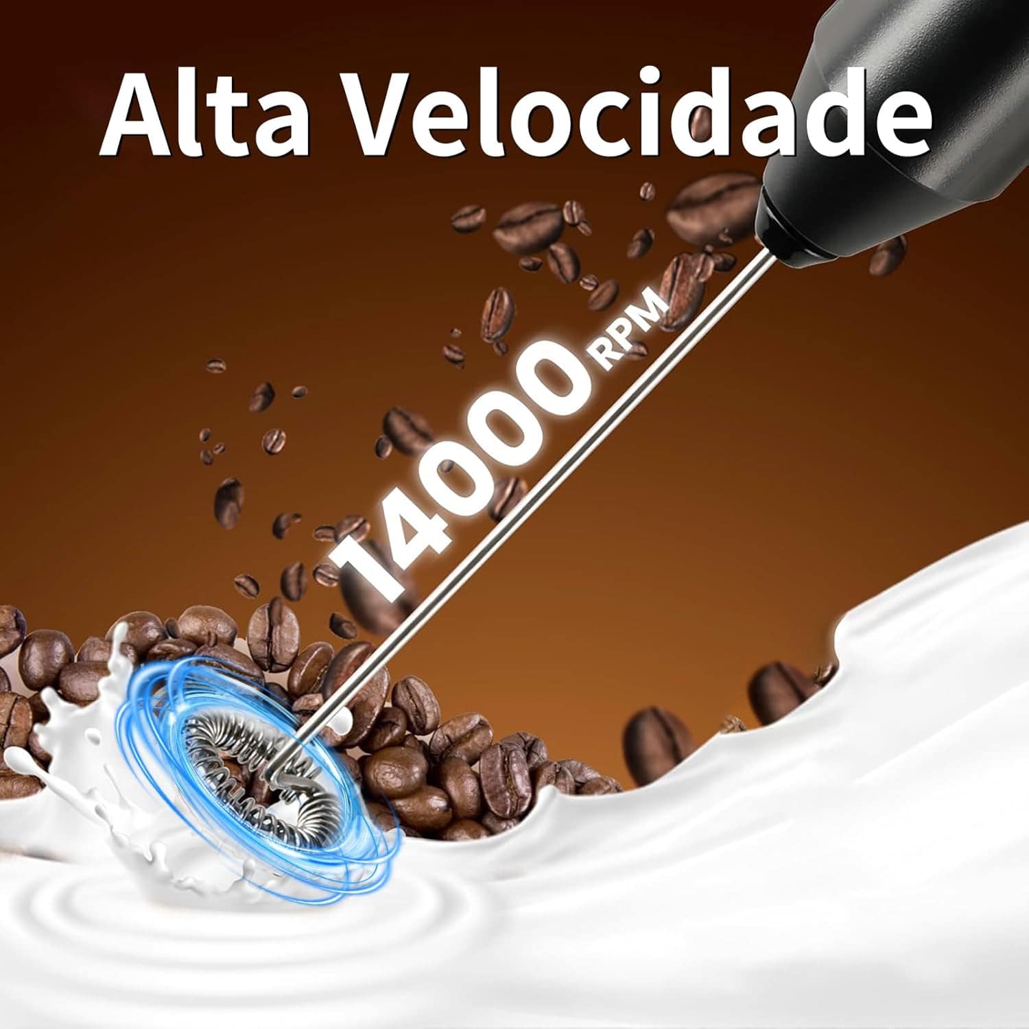 Mini Mixer Bebidas de Aço Inox Misturador Mixer Elétrico de ... - Image 2