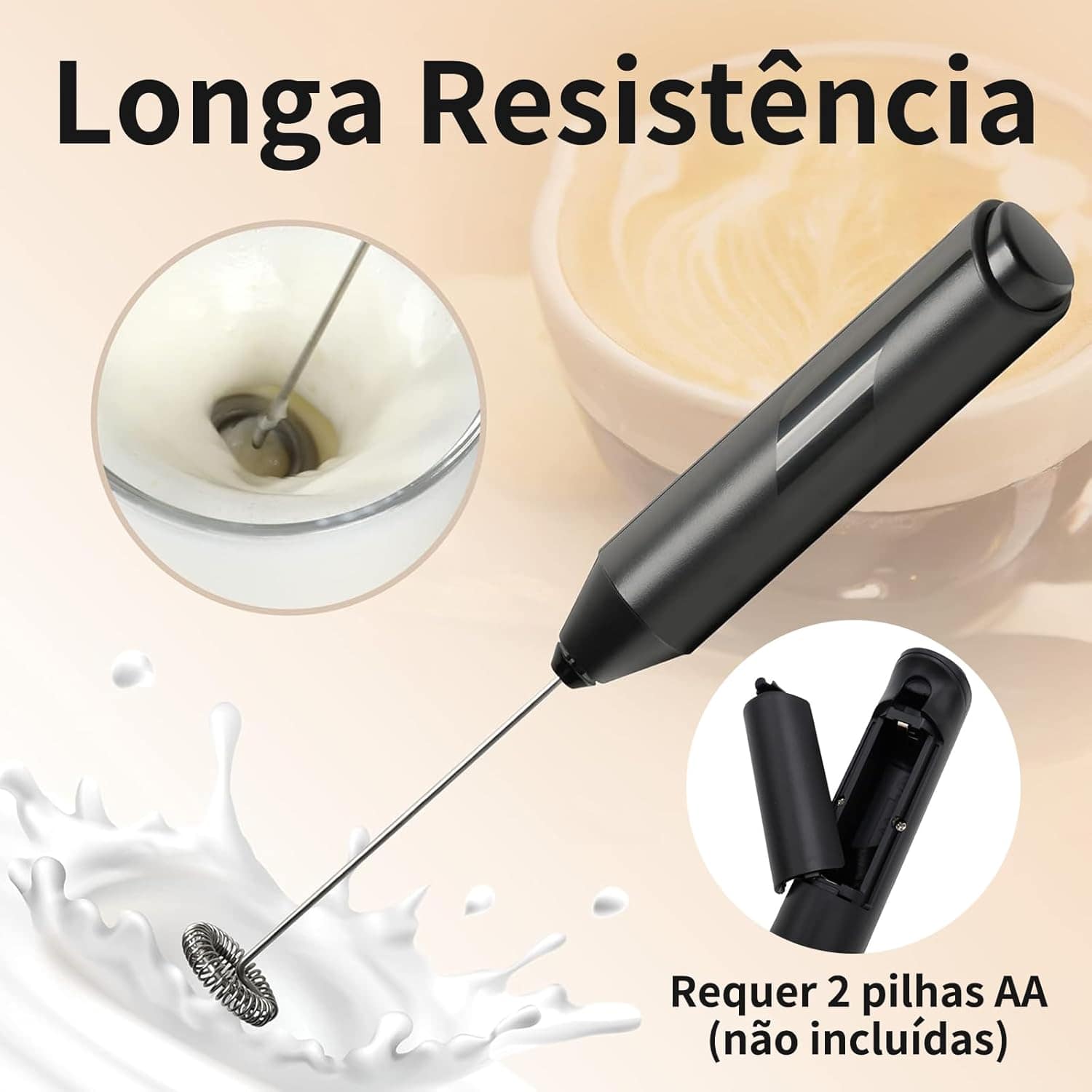 Mini Mixer Bebidas de Aço Inox Misturador Mixer Elétrico de ... - Image 6