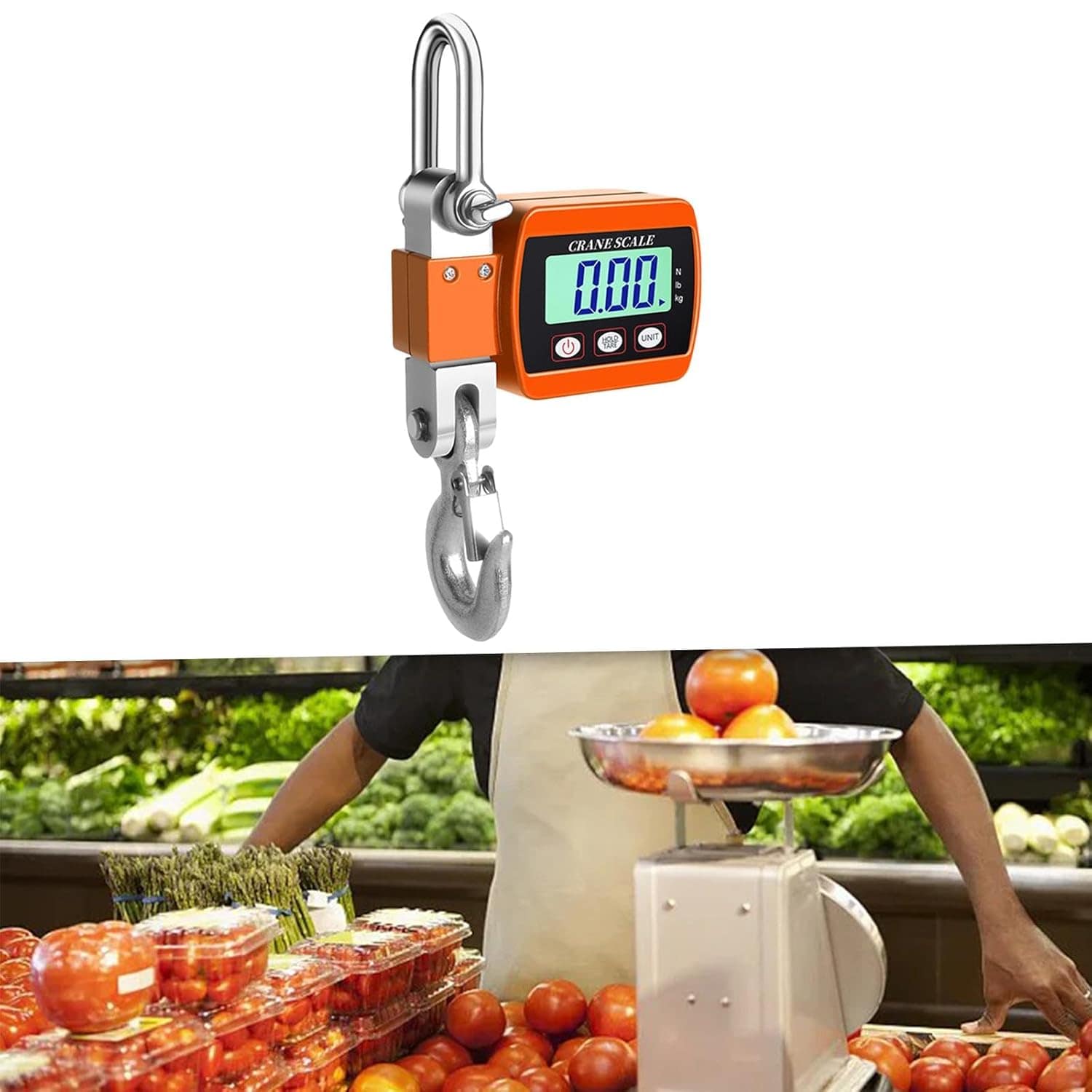 AsrMyjcx Balança de Guindaste Digital Industrial 1000, Displ... - Image 2