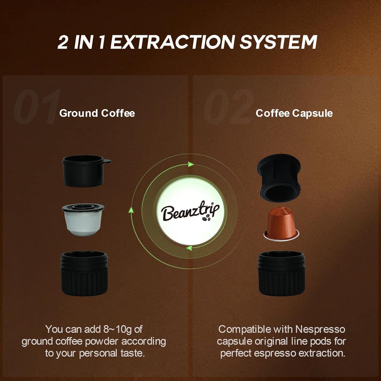 Máquina de café expresso elétrica portátil, máquina de café ... - Image 2