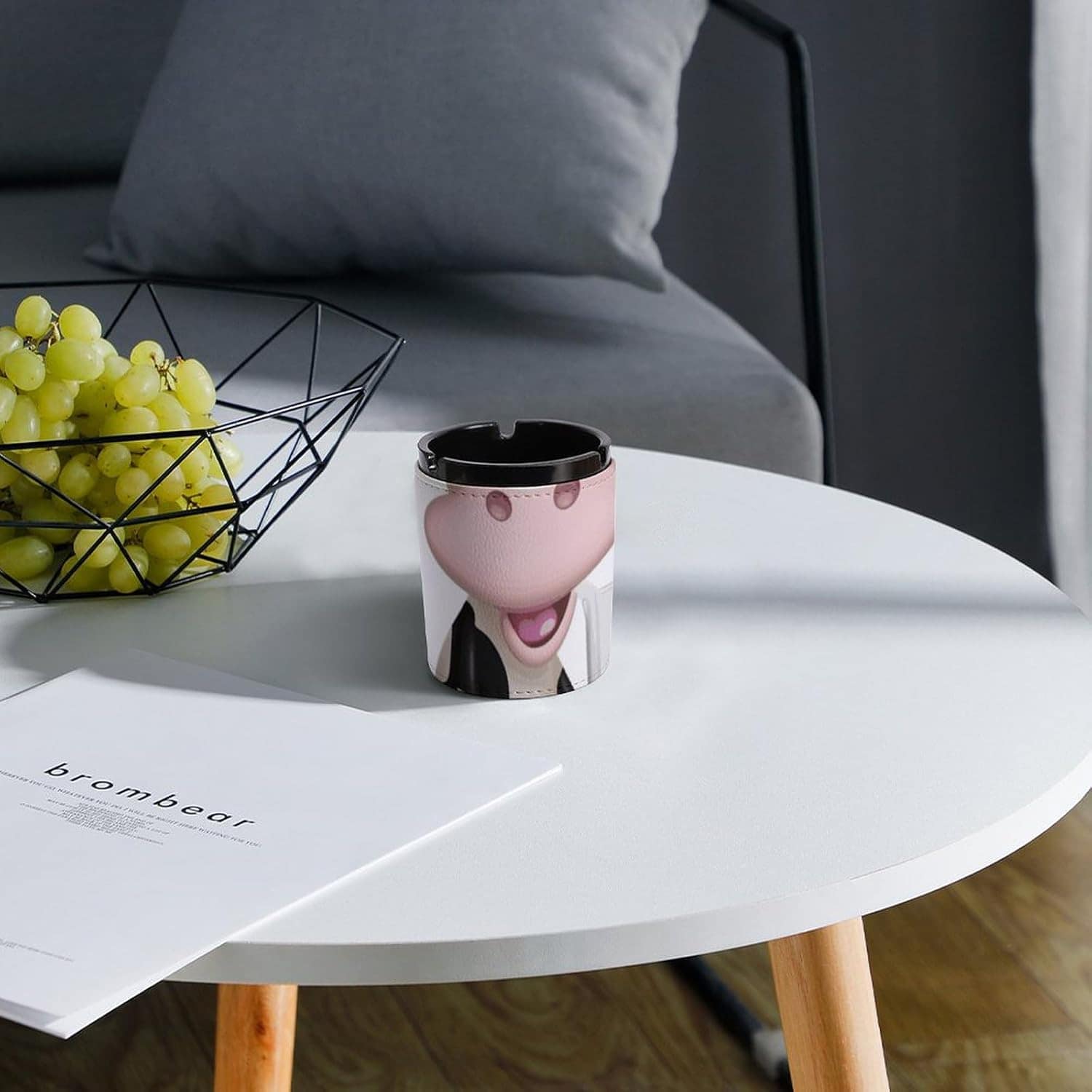 Cinzeiro de couro de vaca leiteira de desenho animado para c... - Image 5