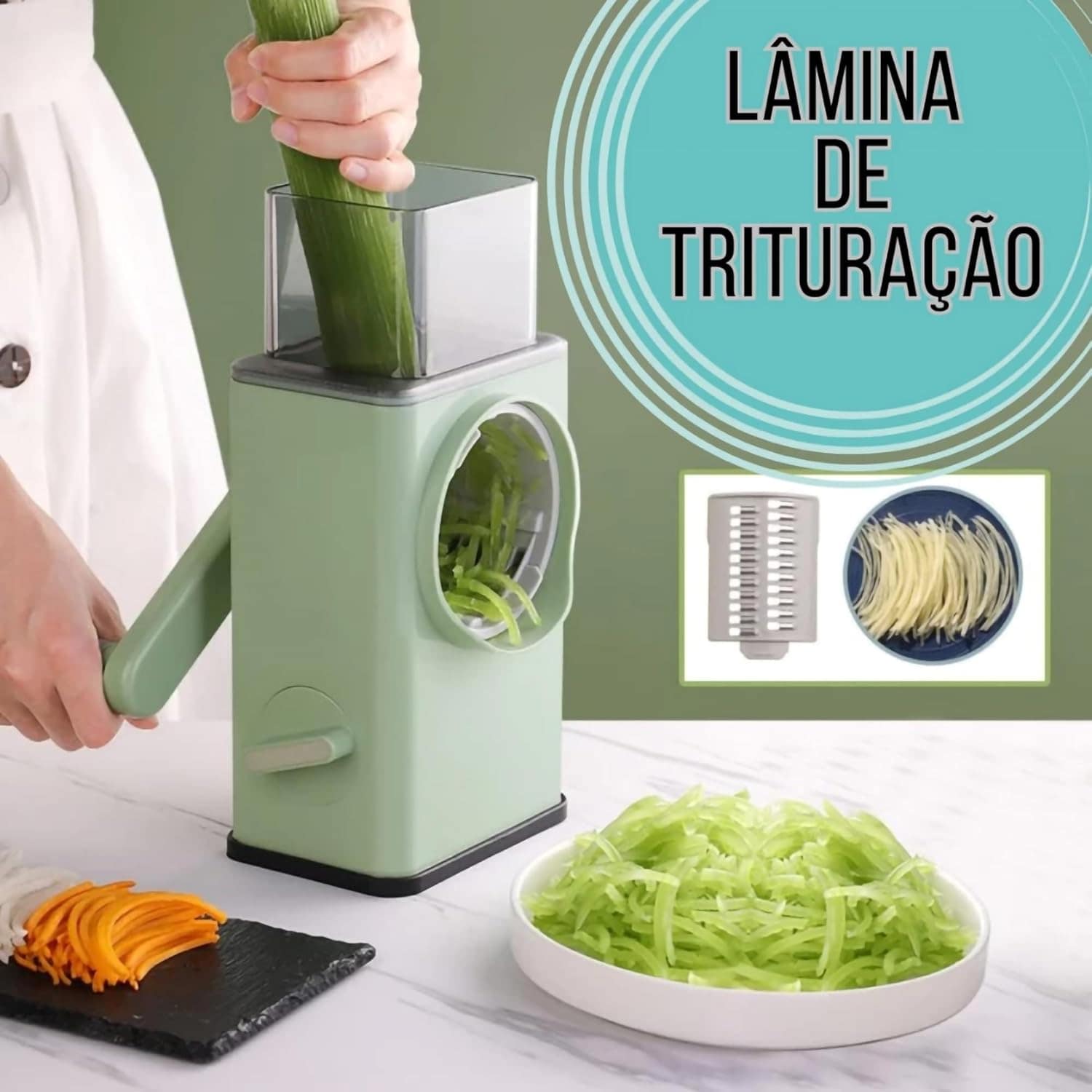 Cortador e Ralador Multifuncional 3 em 1 – Fatiador de Legum... - Image 5