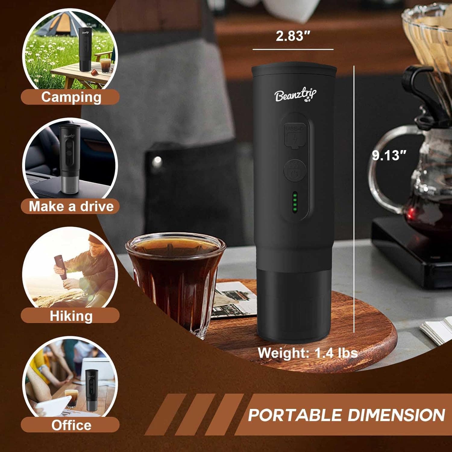 Máquina de café expresso elétrica portátil, máquina de café ... - Image 6