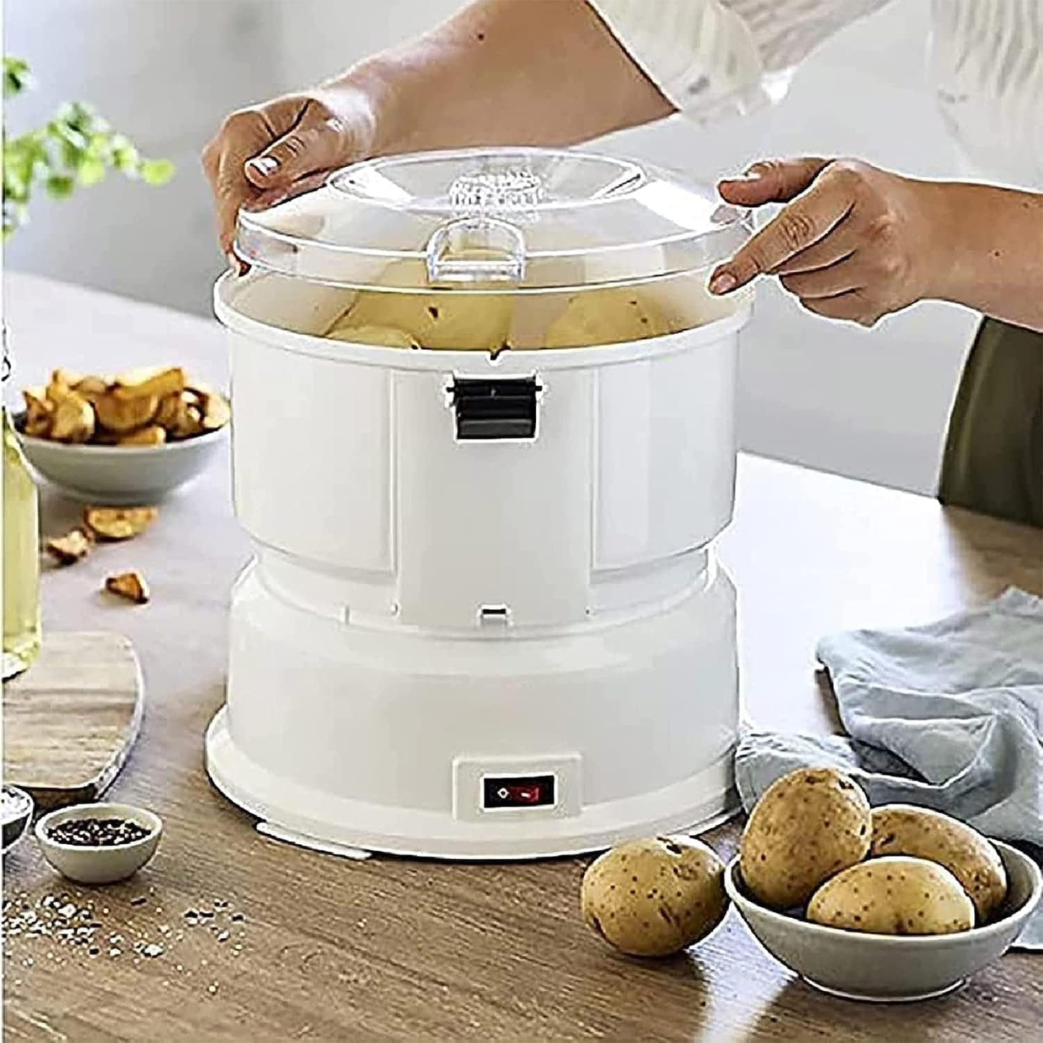 Descascador De Batata Elétrico, Descascador De Legumes Total...