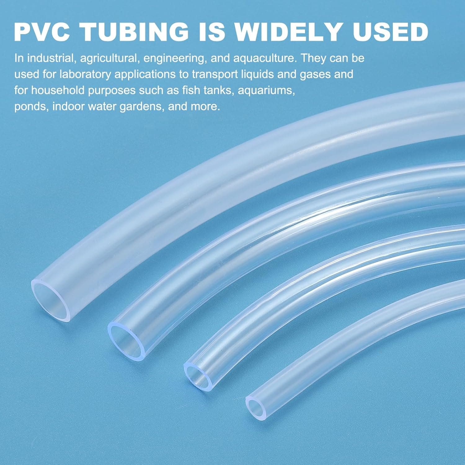 PATIKIL 2 tubos de plástico, tubo transparente de vinil de 2... - Image 6