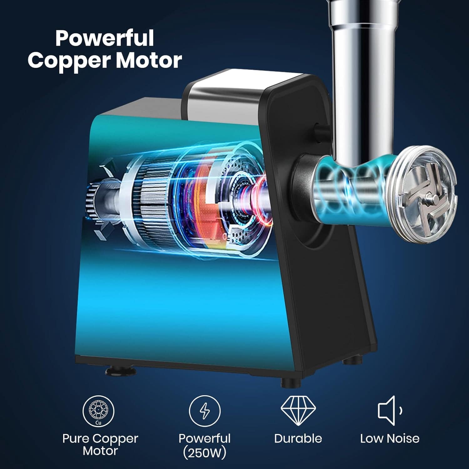 Parmedu Moedor De Carne Elétrico Compacto Para Uso Doméstico... - Image 5