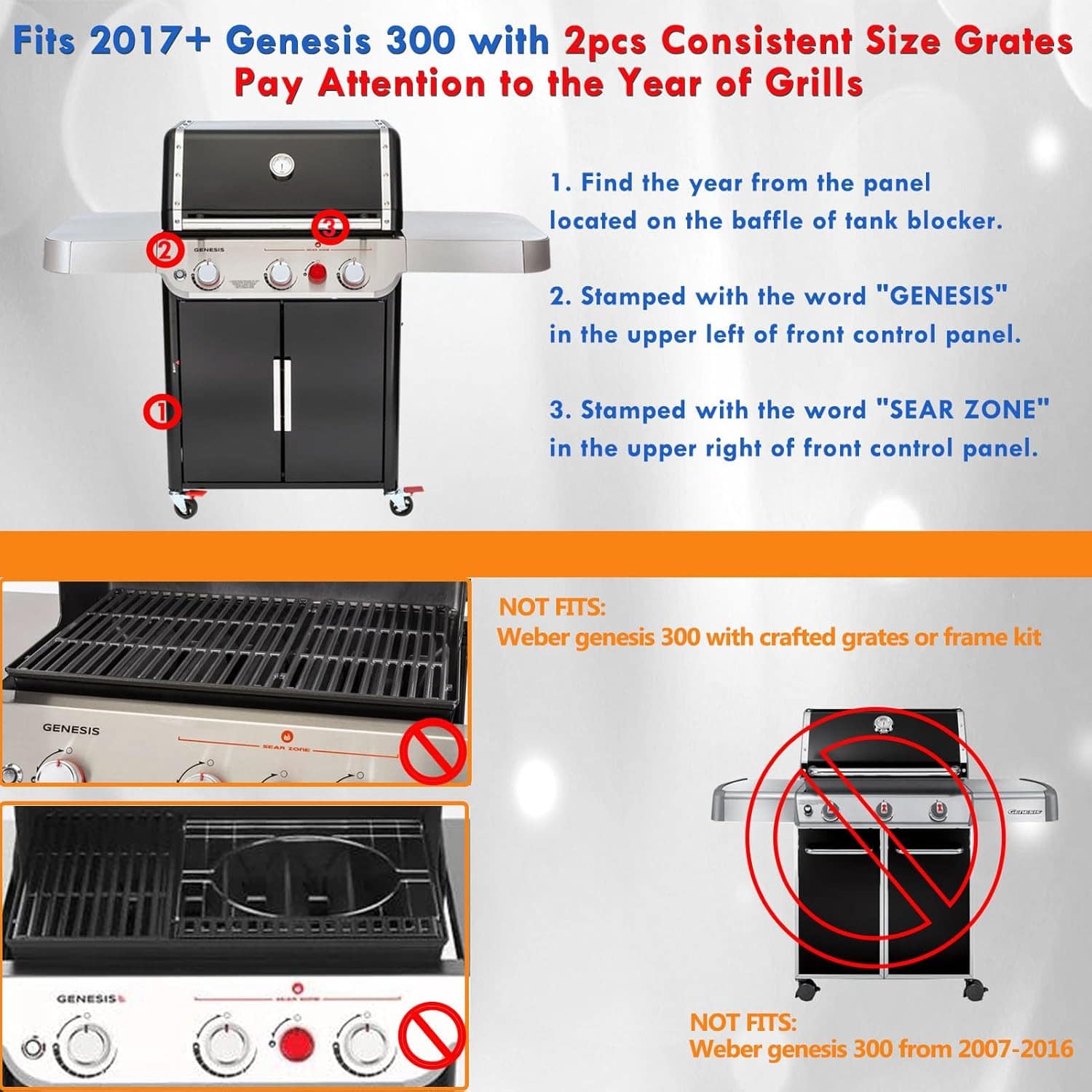 Grillflame 7599 Peças De Reposição Para Chapa Weber Genesis ... - Image 4