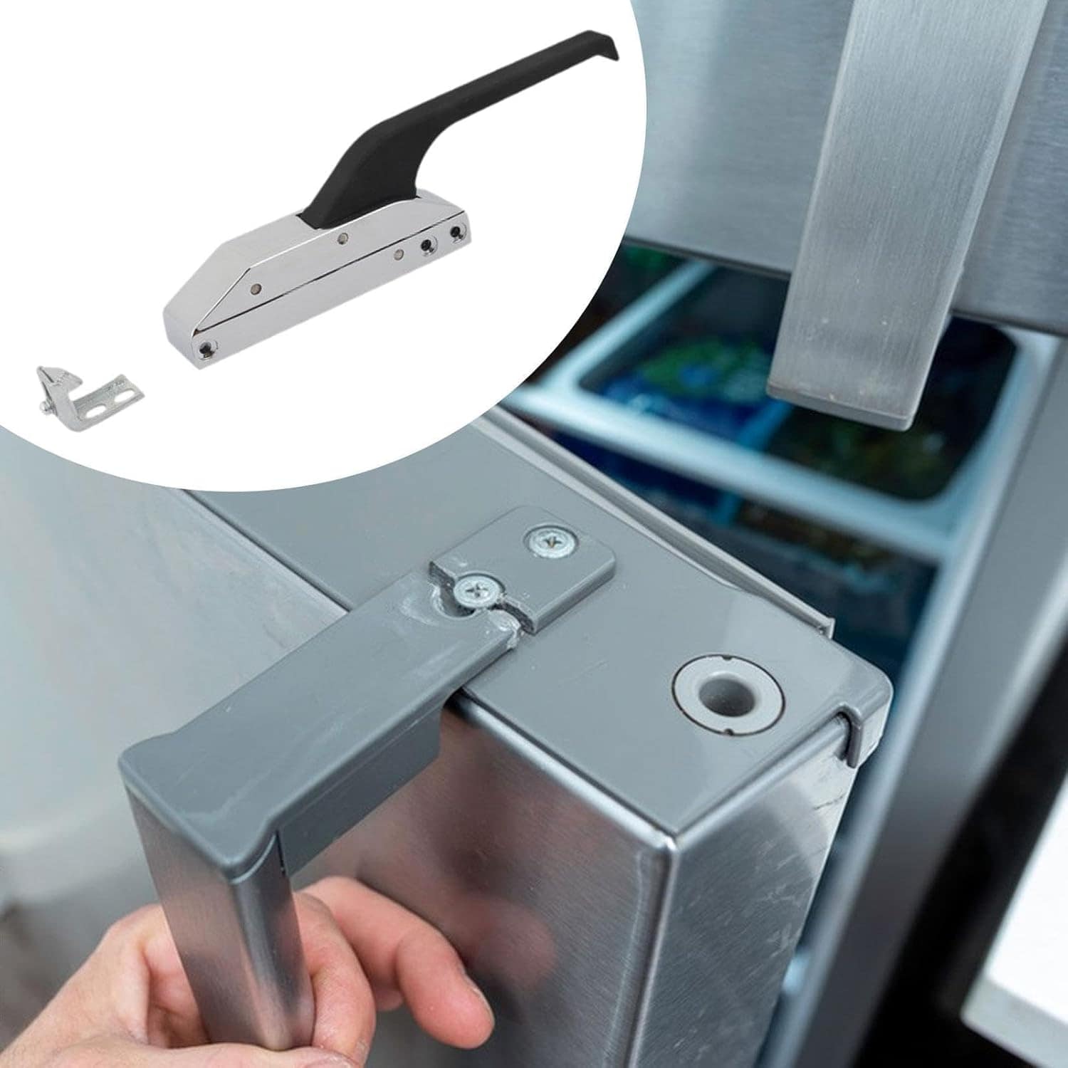 KLKCMS Maçaneta da porta do freezer Walk in Cool Doors Handl... - Image 2