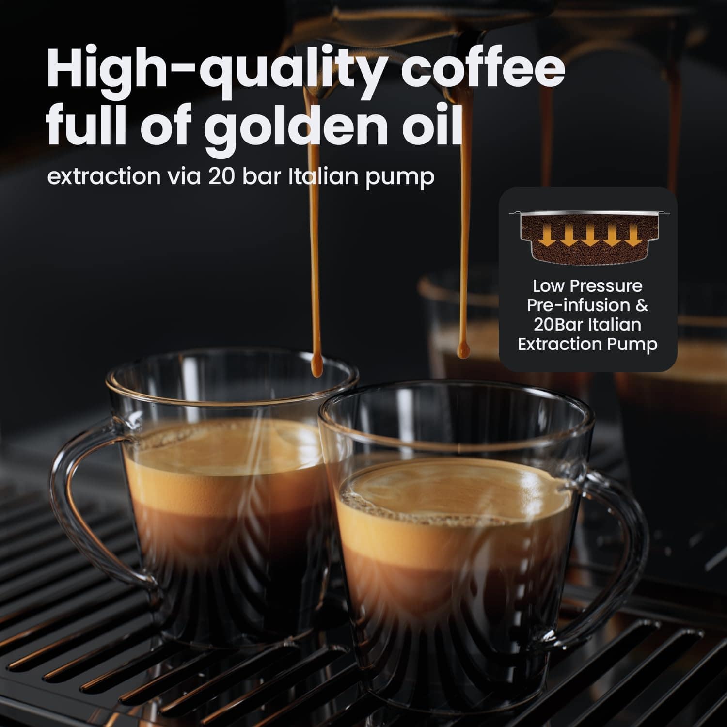 JZ.CAFE Máquina De Café Expresso Com Moedor - Máquinas Profi... - Image 4