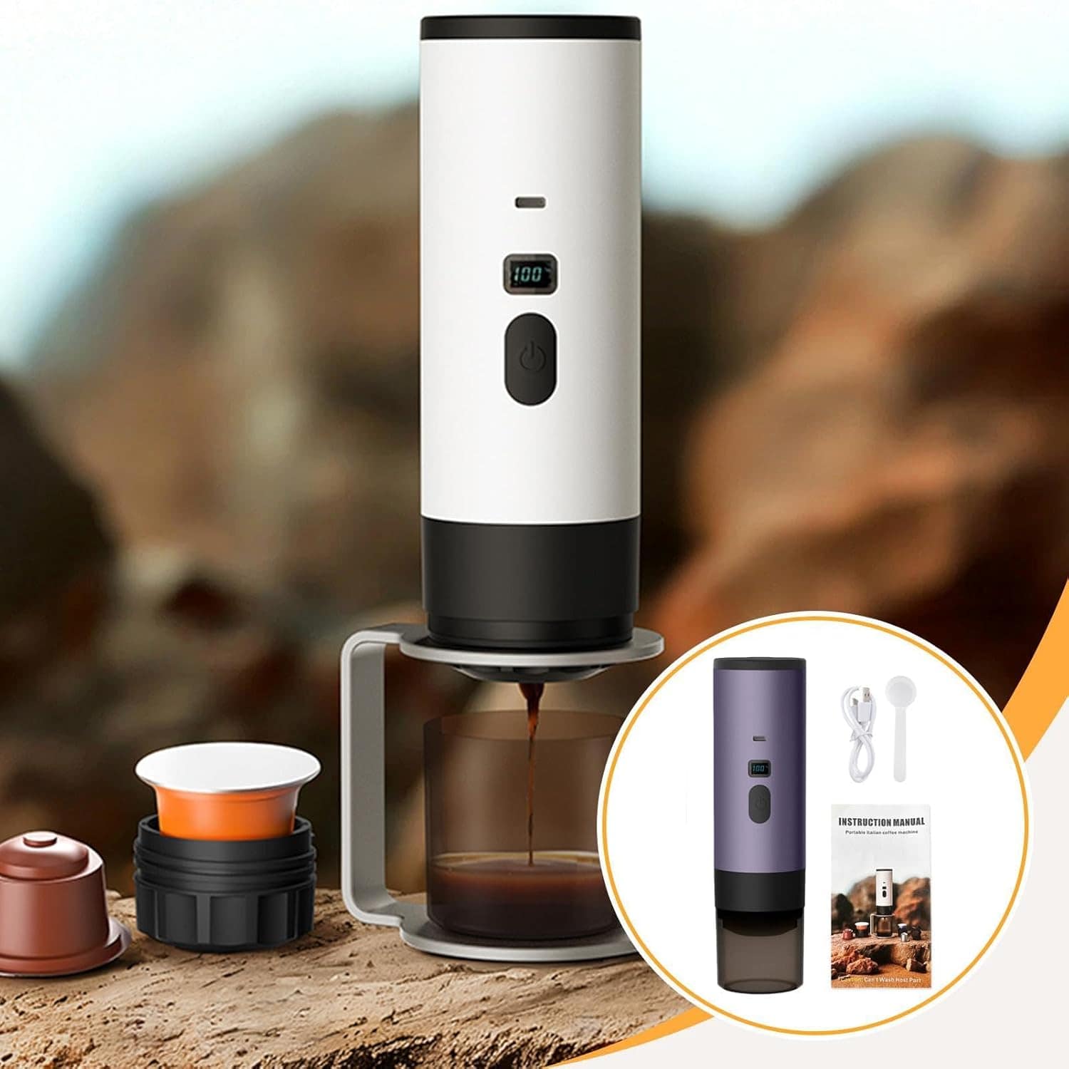 IEUDNS Máquina de café em cápsulas, cafeteira de viagem, pre... - Image 3