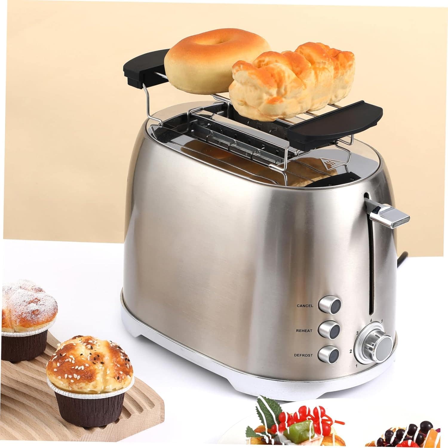 Ciieeo 1Peça Aço Inoxidável Torradeira Acessório Prático Gre... - Image 5