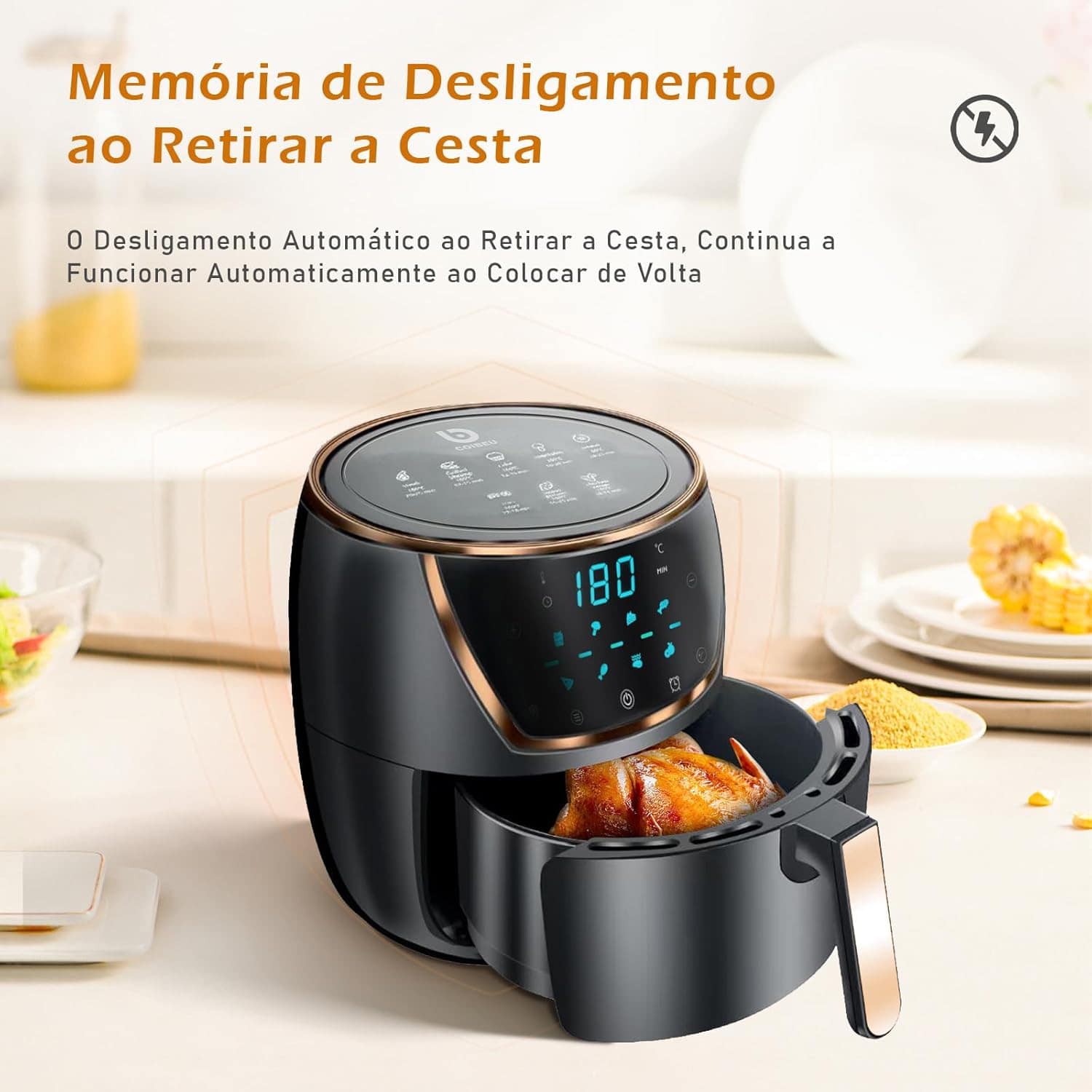 Coibeu Fritadeira de Ar Grande Capacidade, 1500W, 127V, WKK-... | É bom mesmo? Descubra antes de comprar - Image 4