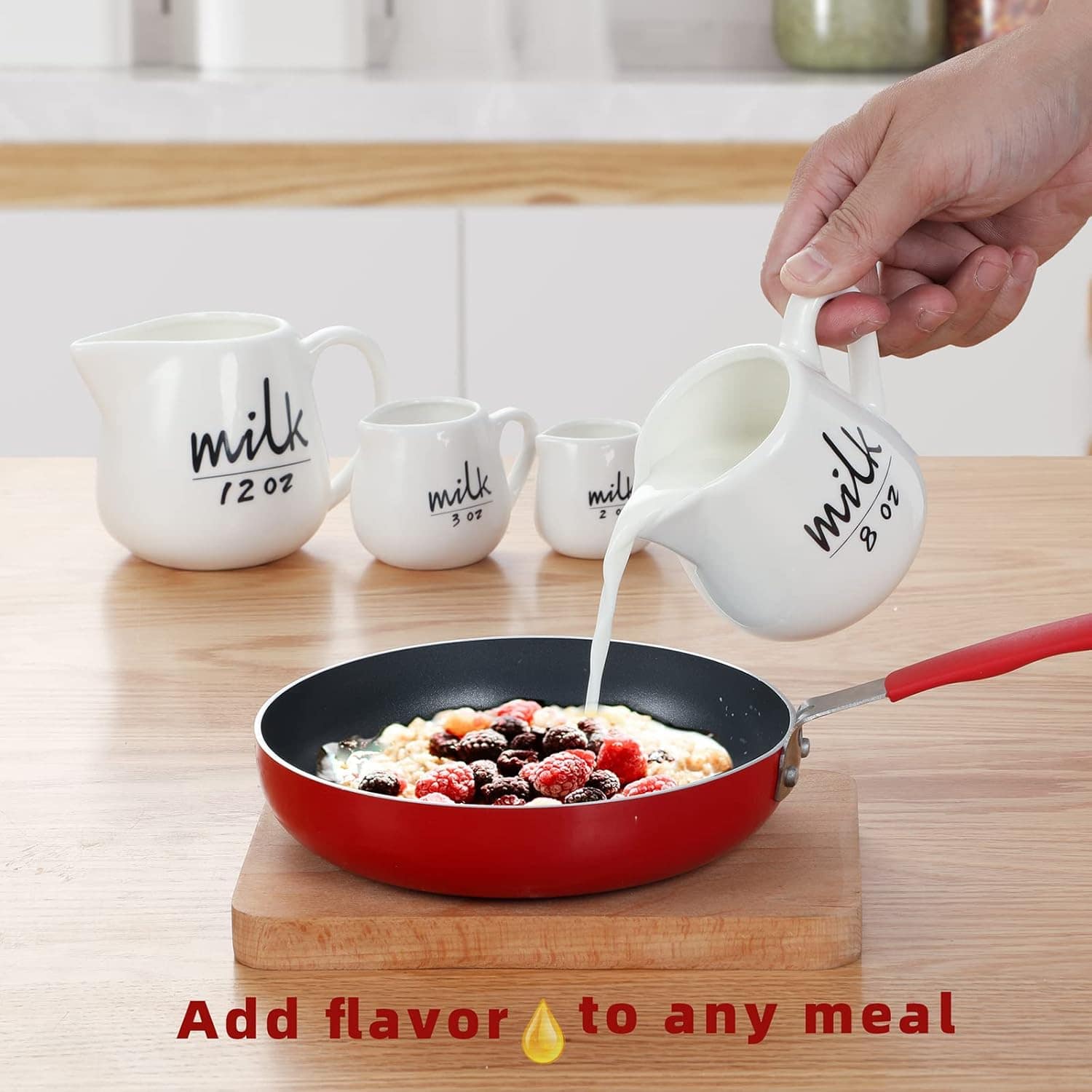 Jarro de creme com alça, recipiente de cerâmica para leite, ... - Image 5