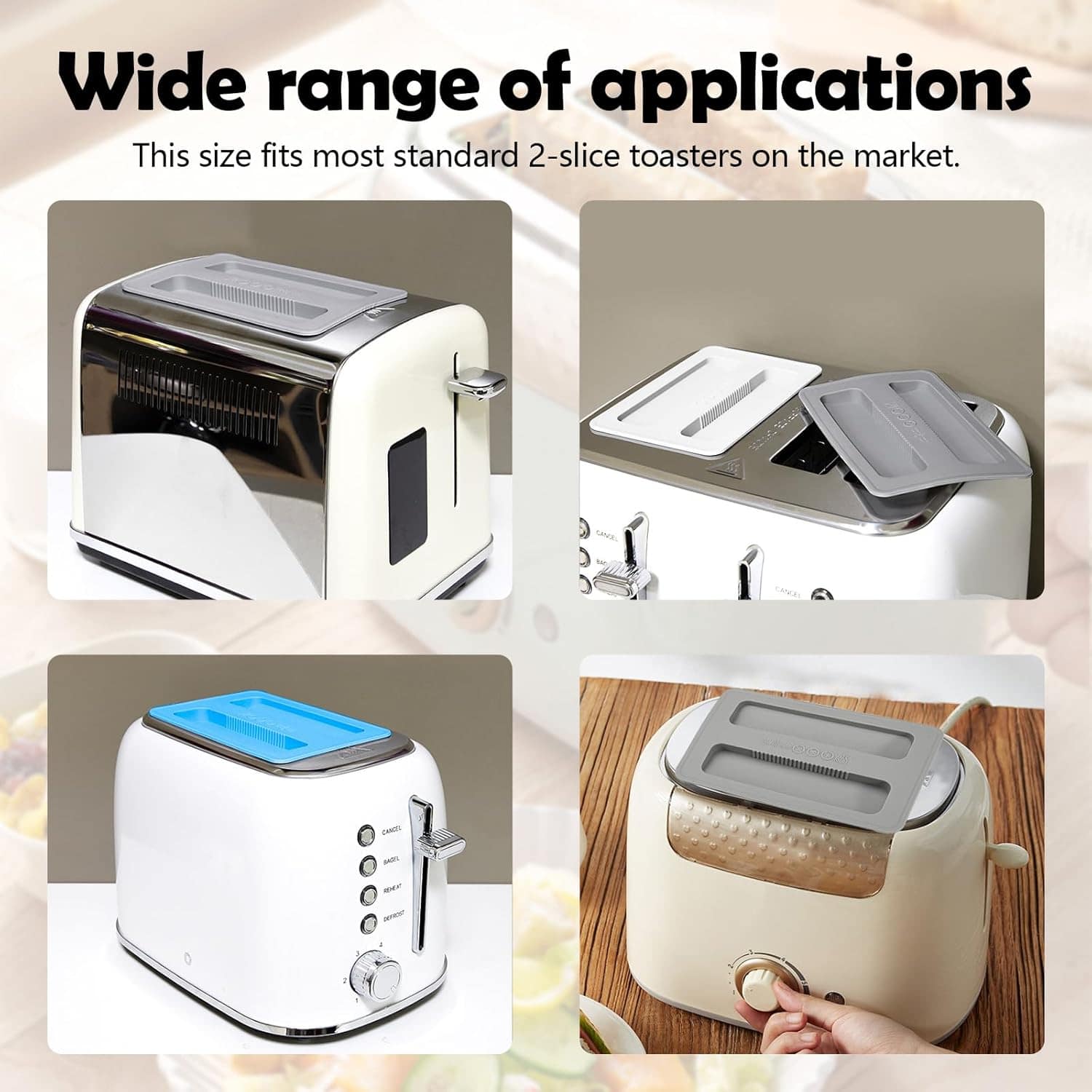 BangBoom Pacote com 2 tampas de silicone para torradeira de ... - Image 4