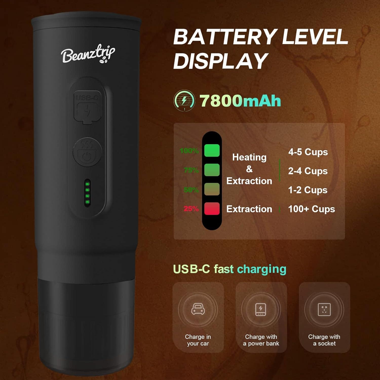 Máquina de café expresso elétrica portátil, máquina de café ... - Image 4