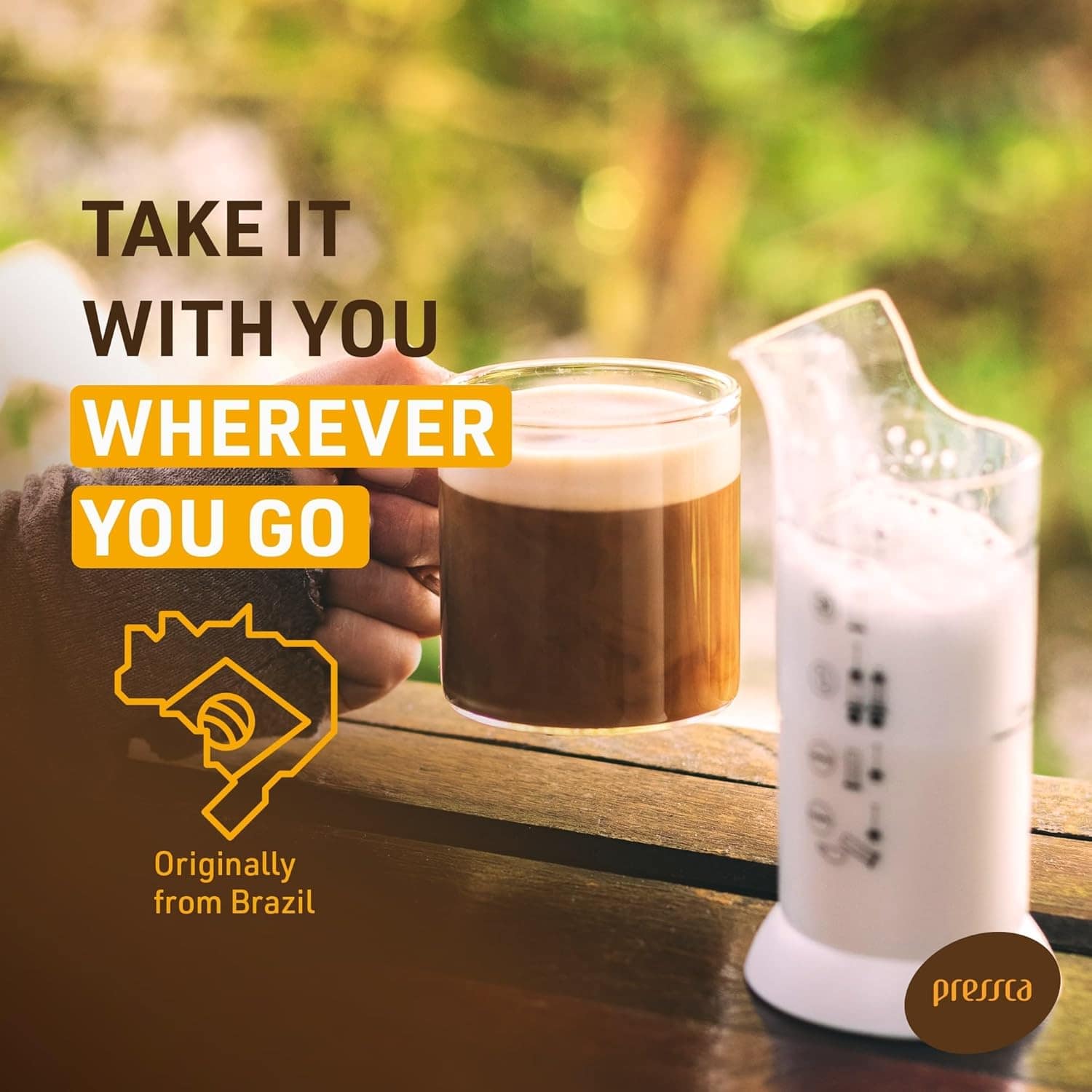 Espumador De Leite Pressca Marrom, Leite Cremoso, BPA Free, ... - Image 7