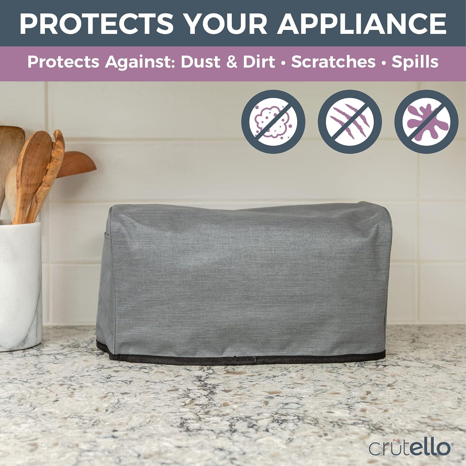 Crutello Capa para torradeira de 4 fatias com bolsos de arma... - Image 4