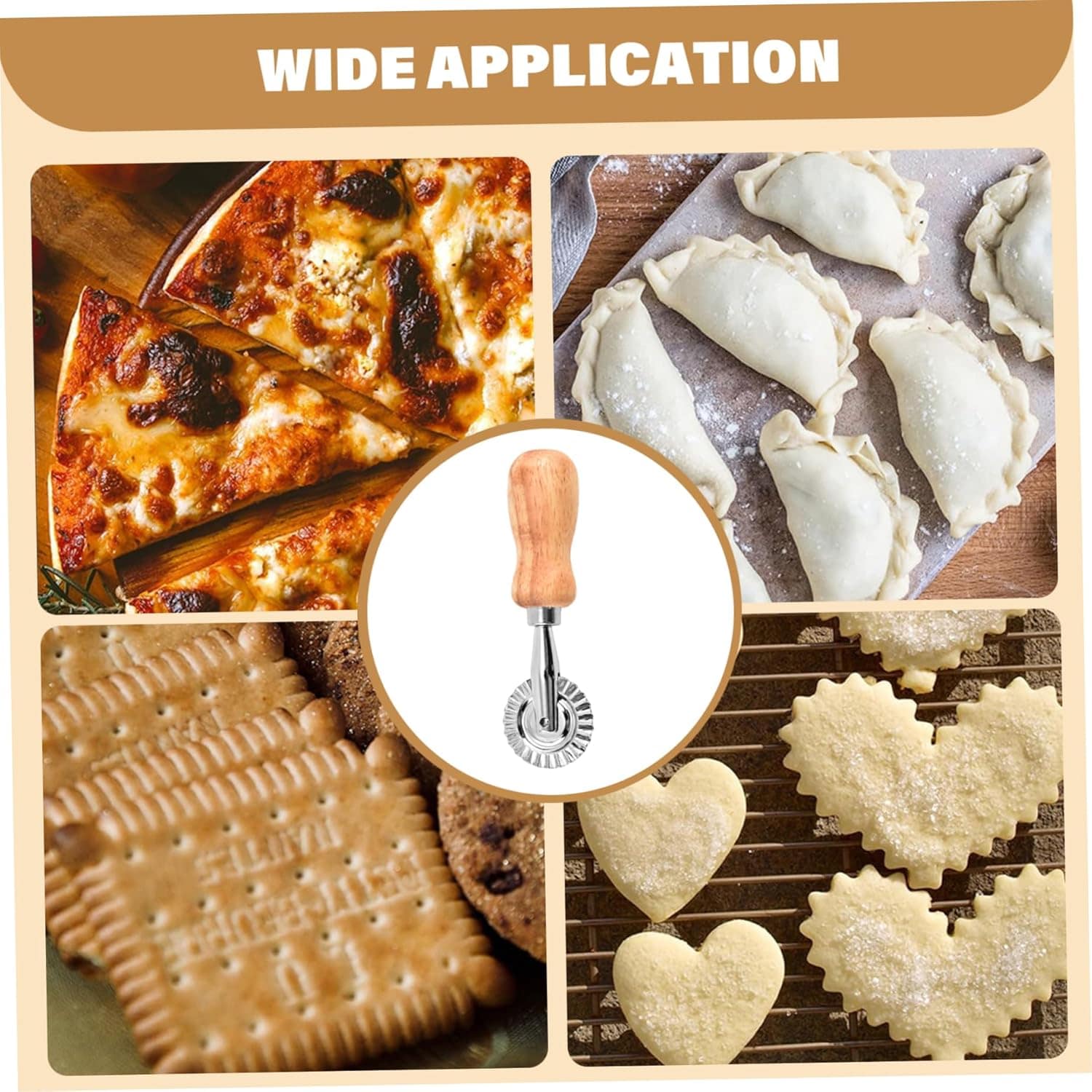 Cortador de biscoito, cortador de massa prático de metal com... - Image 3