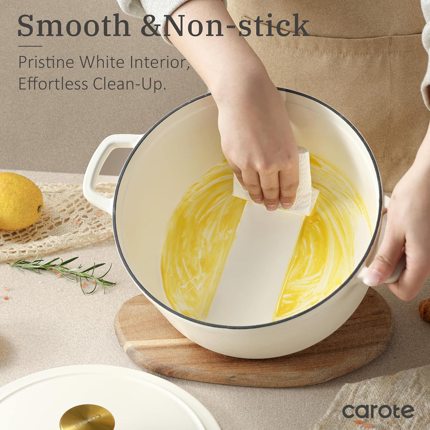 CAROTE Panela de forno holandês de ferro fundido com tampa, ... - Image 5