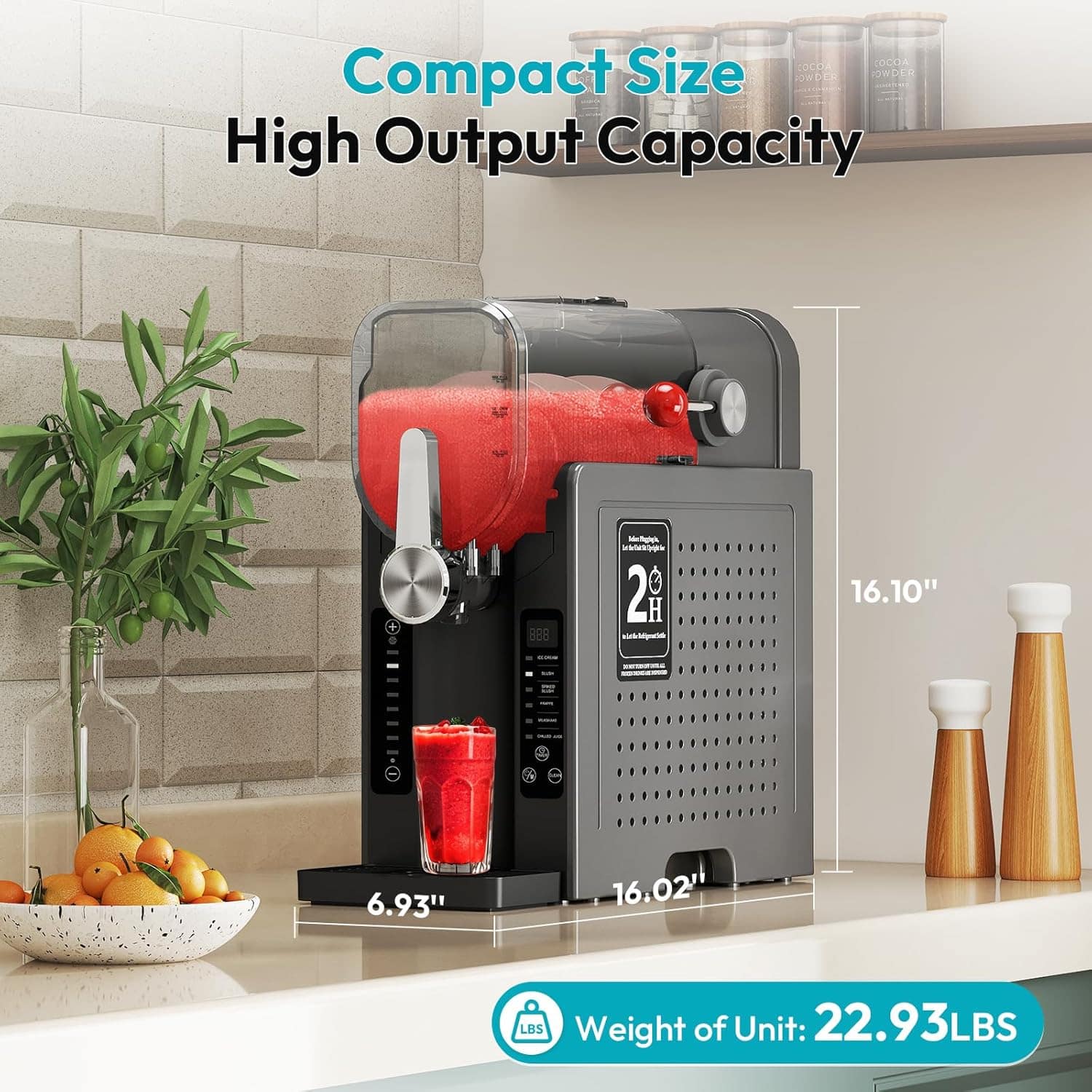 Rellytech Máquina Slushy para casa – Máquina de sorvete de 2... - Image 9