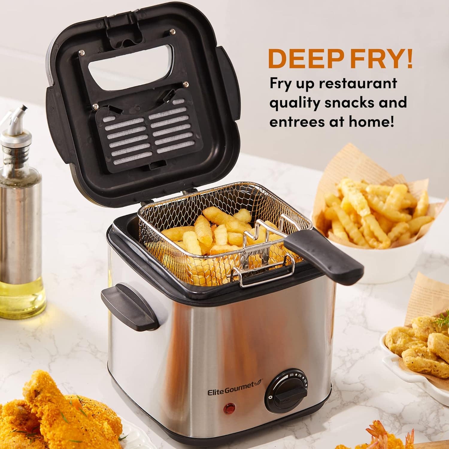 Elite Gourmet Cesta removível EDF1550# fritadeira elétrica t... | É bom mesmo? Descubra antes de comprar - Image 3
