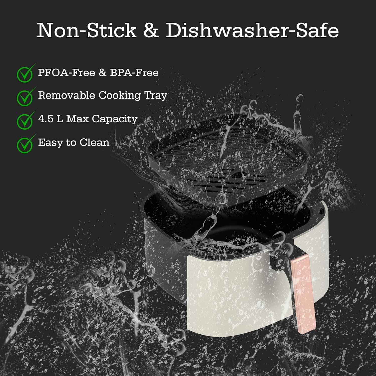 Auspure Fritadeira a Ar 4,5 L com Tecnologia X Cyclone, Croc... | É bom mesmo? Descubra antes de comprar - Image 5