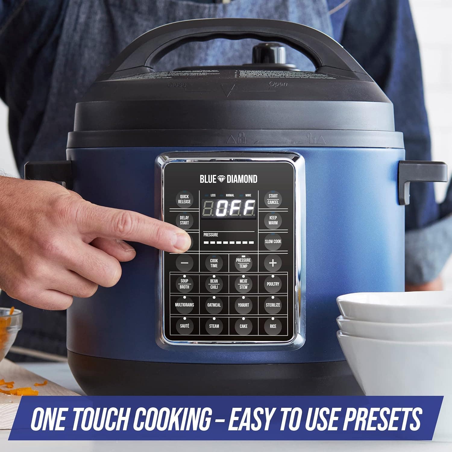 Blue Diamond Panela De Pressão Elétrica Antiaderente De Cerâ... - Image 5