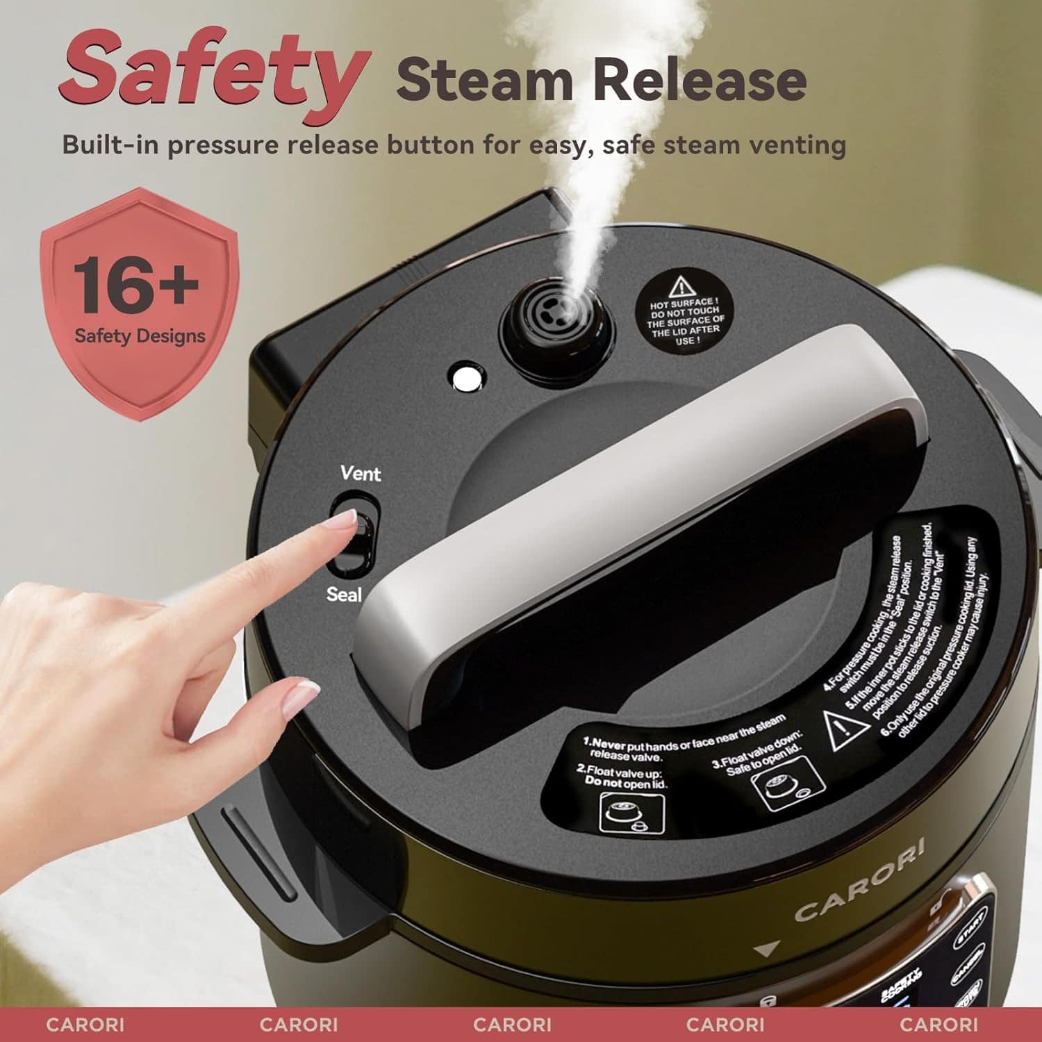 carori Panela De Pressão Elétrica Carori 9 Em 1, 6 Qt, Panel... - Image 6