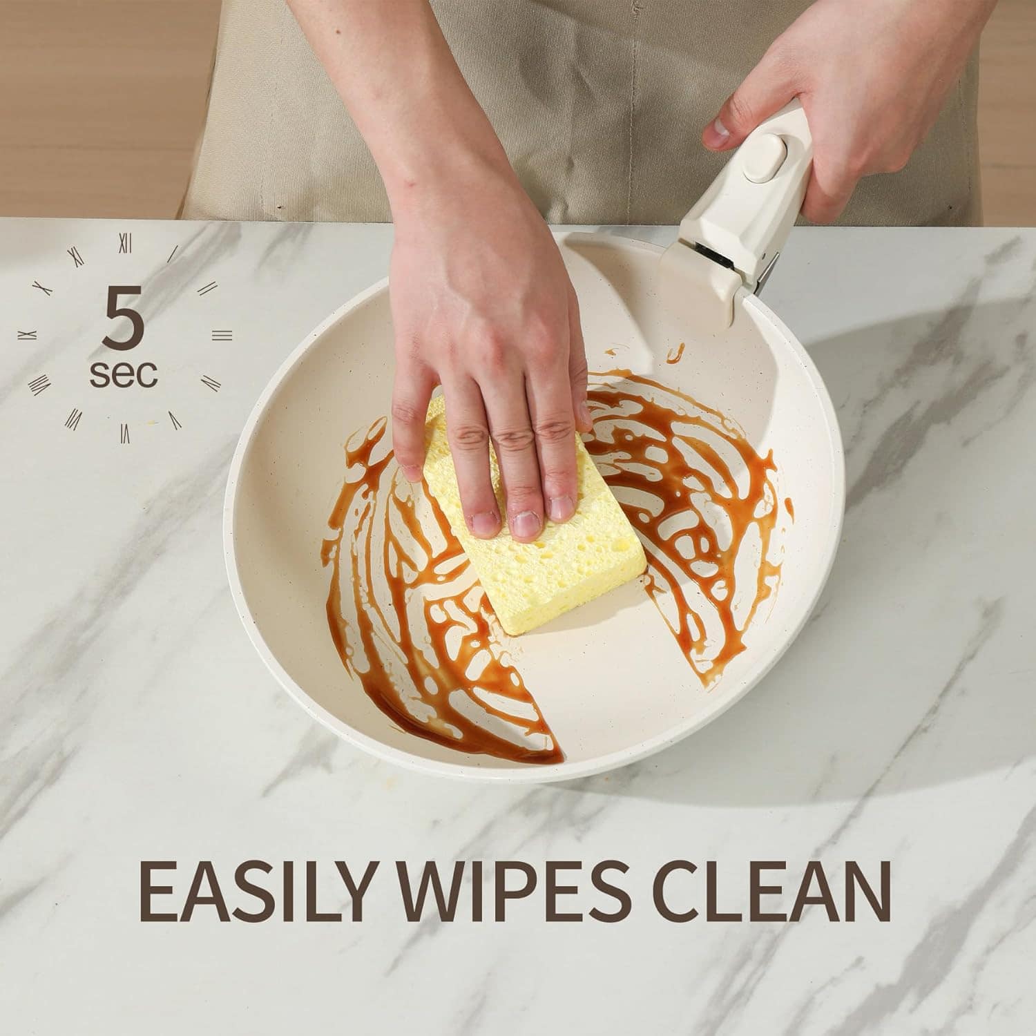 BECIGAR Conjunto De Panelas Antiaderentes Cerâmica Com 23 Pe... - Image 4