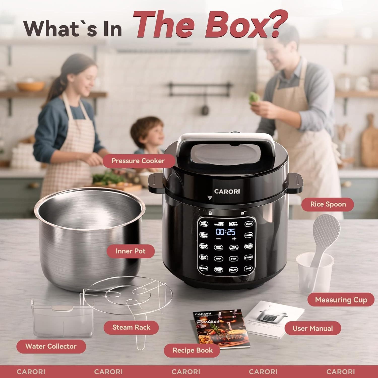 carori Panela De Pressão Elétrica Carori 9 Em 1, 6 Qt, Panel... - Image 9