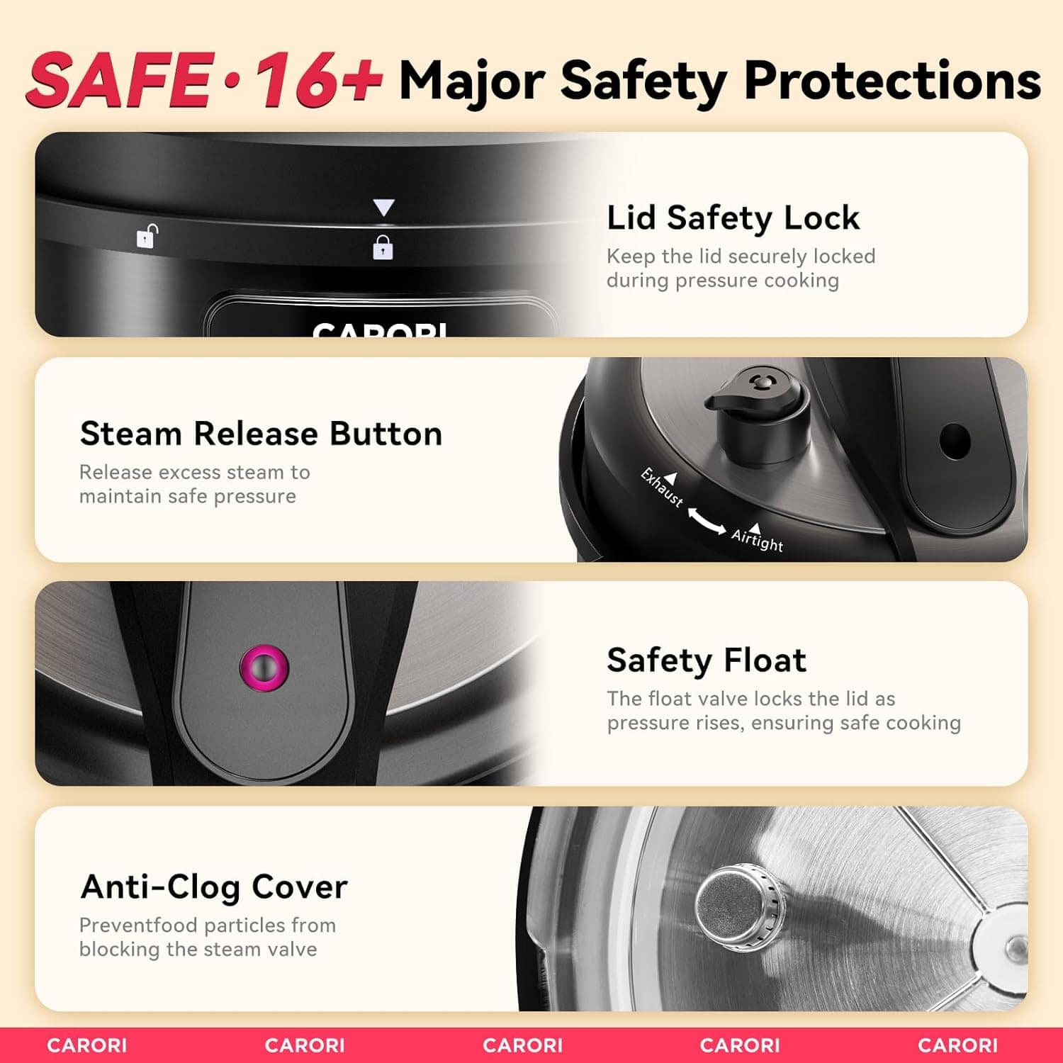 carori Panela De Pressão Elétrica Carori 1200W 12 Em 1, 8 Qt... - Image 8