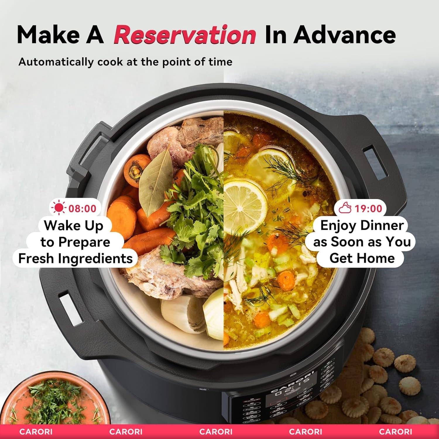 carori Panela De Pressão Elétrica Carori 1200W 12 Em 1, 8 Qt... - Image 6