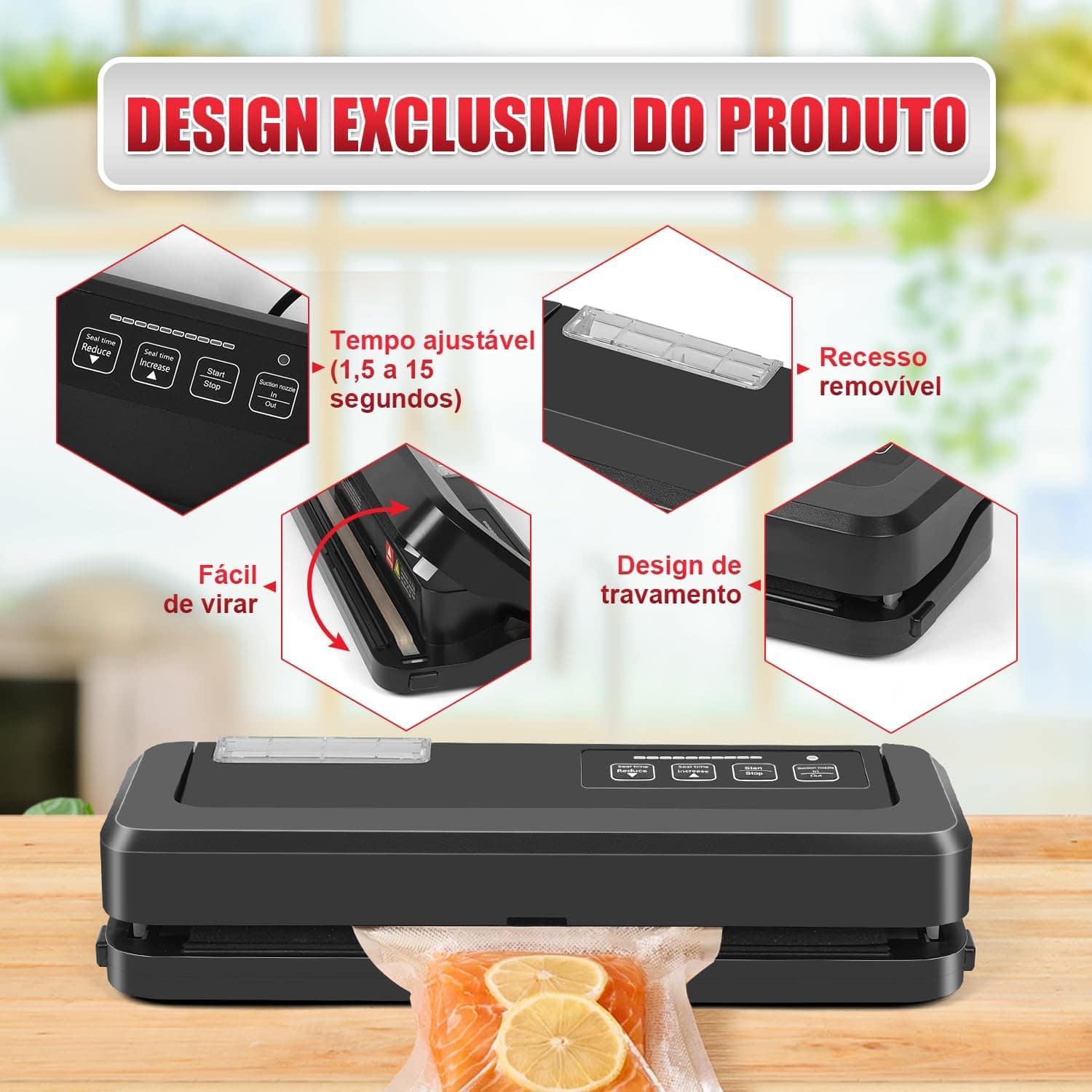 Deptad 220V Seladora à Vácuo com Reservatório Alta Performan... - Image 3