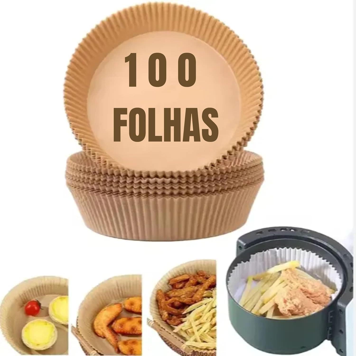 Kit 100 Formas Descartáveis para Air Fryer Redonda 20cm | Pa... | É bom mesmo? Descubra antes de comprar