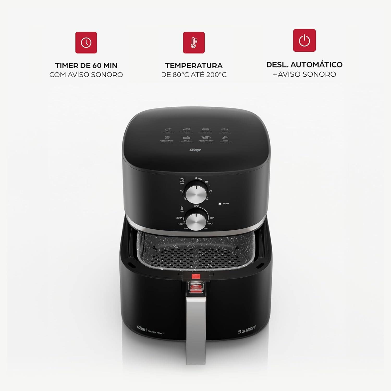 WAP Fritadeira Elétrica Air Fryer GRAND WAFG2S 5,2L Temperat... | É bom mesmo? Descubra antes de comprar - Image 6