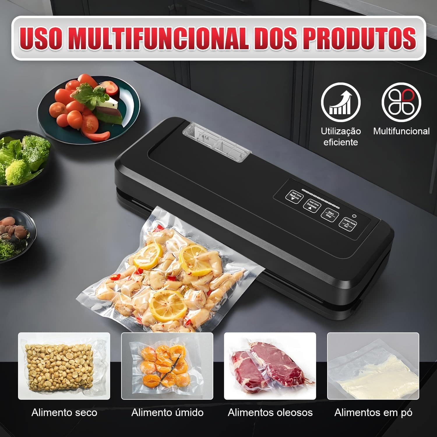 Deptad 220V Seladora à Vácuo com Reservatório Alta Performan... - Image 4