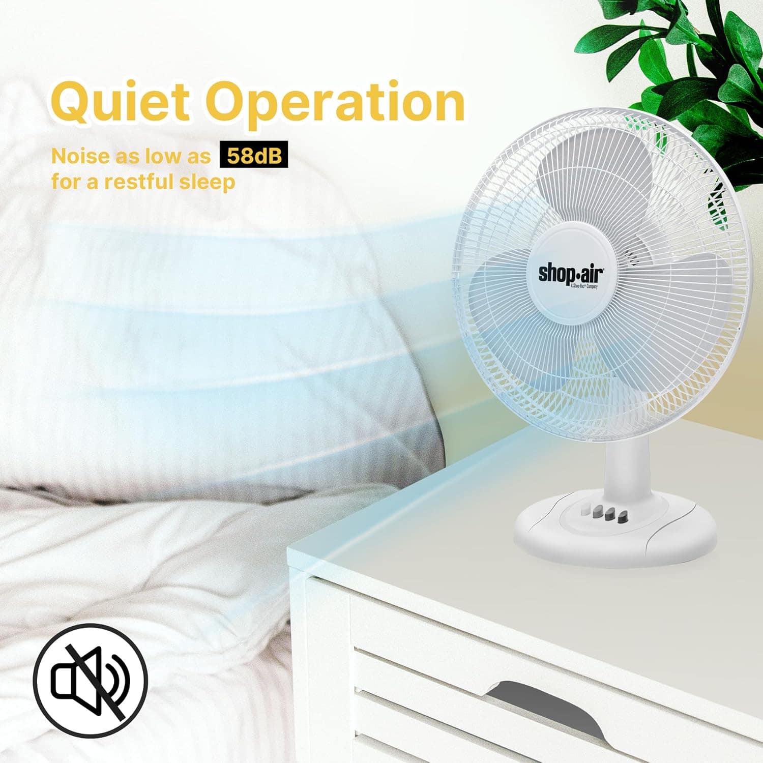 Ventilador de mesa oscilante Shop-Air de 40,6 cm, 3 velocida... - Image 4