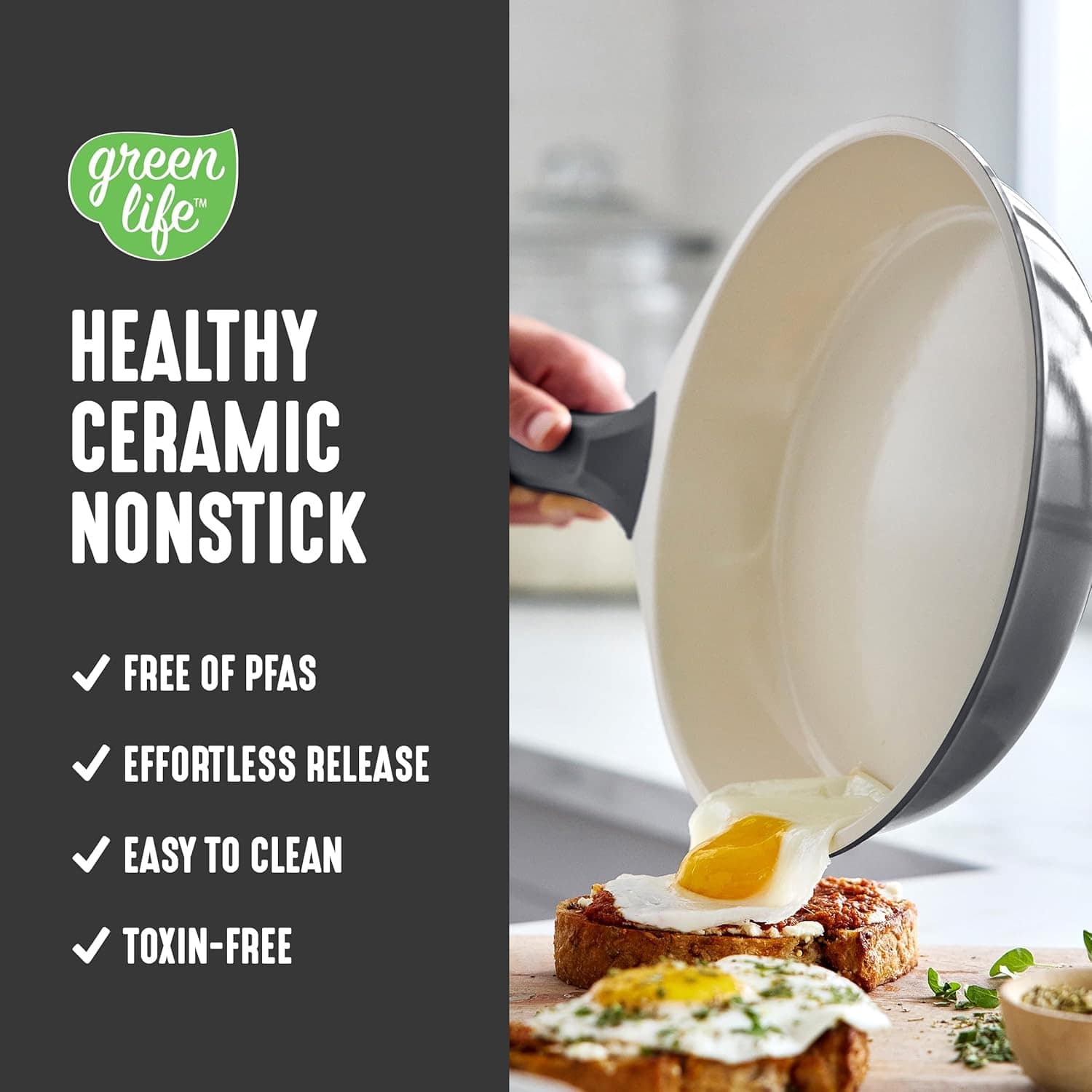 GreenLife Conjunto de 8 peças de panelas antiaderentes de ce... - Image 2