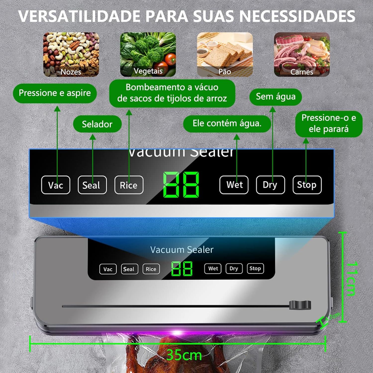 Seladora Vacuo, Seladora Vacuo 110v-220v,MáQuina AutomáTica ... - Image 2