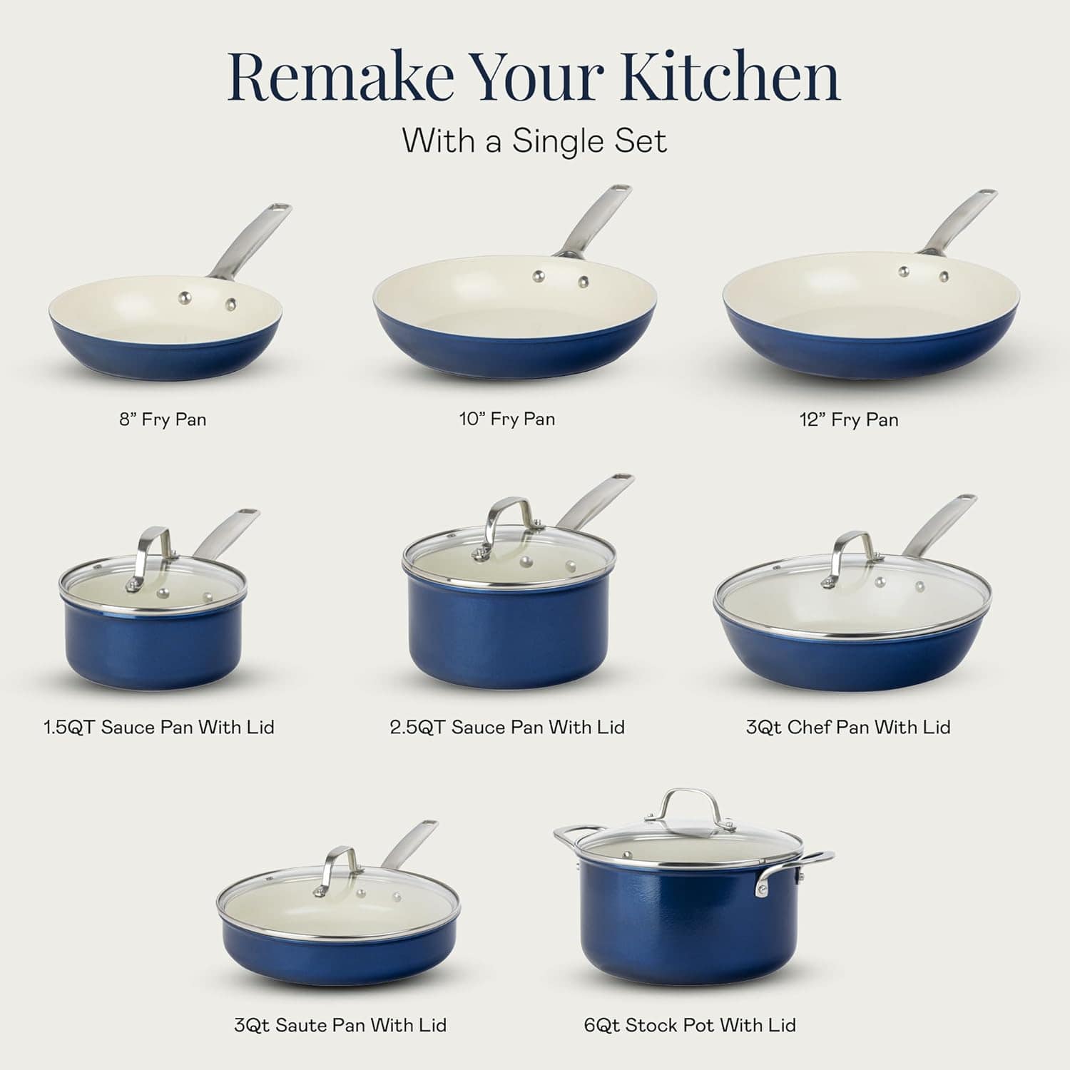 GOTHAM STEEL PRO Conjunto de panelas de cerâmica antiaderent... - Image 2