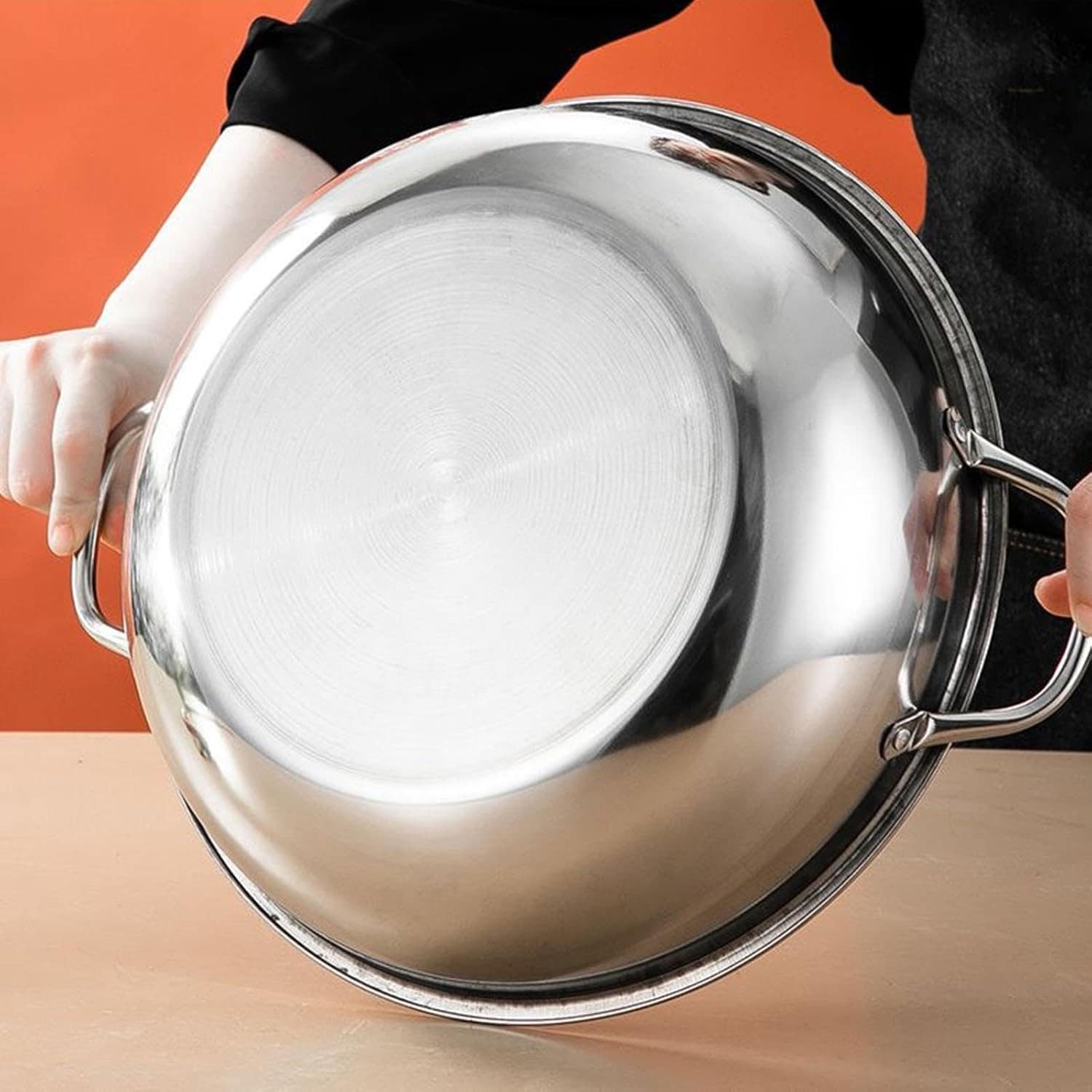 Shabu Pot com Divisória Dupla Sabor Hotpot Panela de Sopa Pa... - Image 2