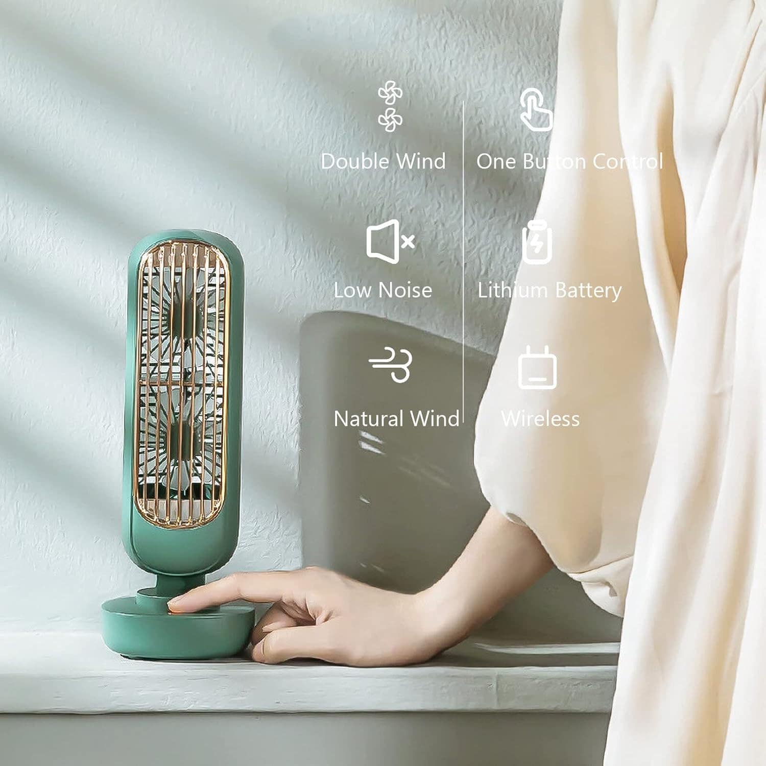 Ventilador de torre de mesa pequena Ventilador de torre de r... - Image 7