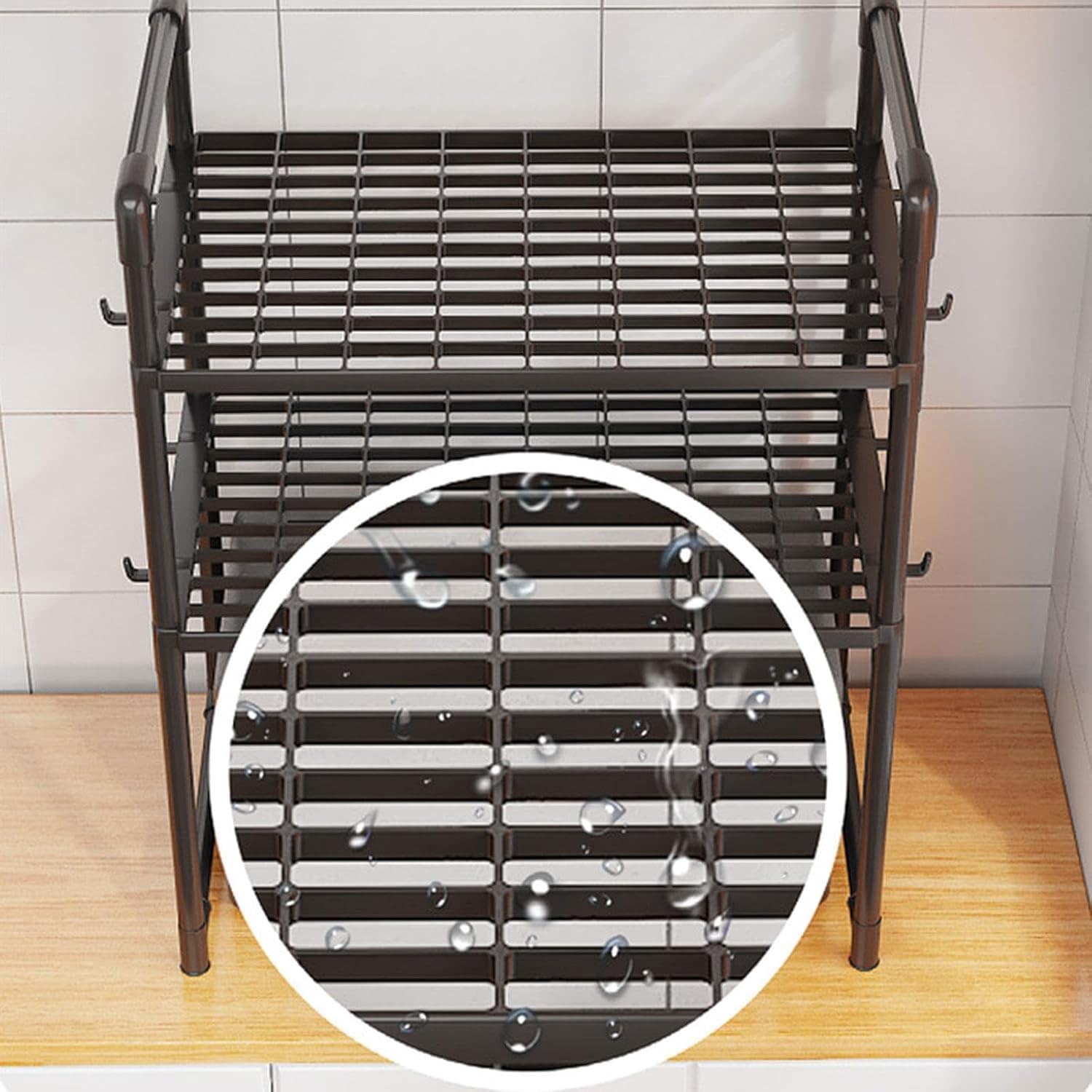 Prateleira organizadora de balcão para forno de micro-ondas,... - Image 4