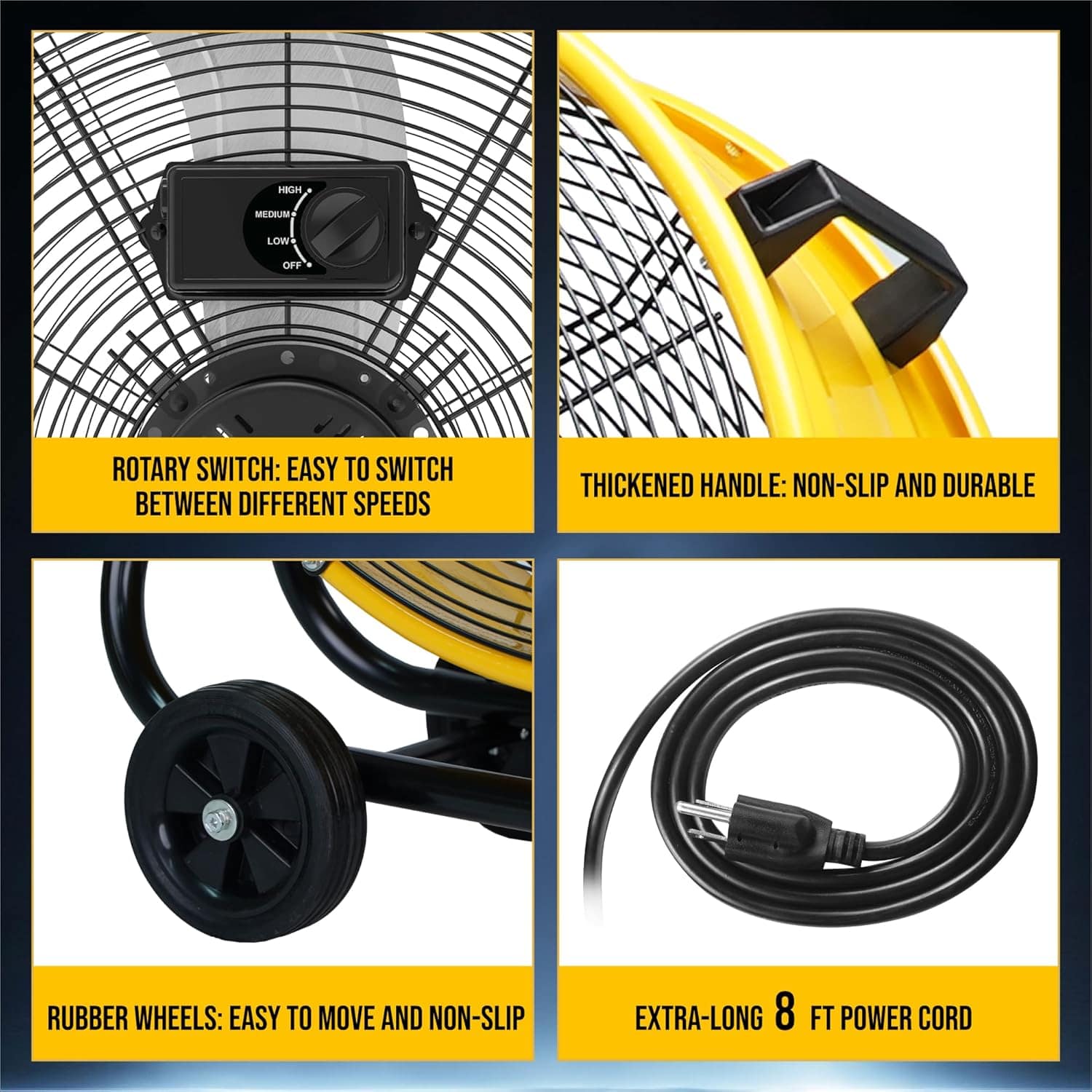 Tornado Ventilador circulador de ar de 3 velocidades de tamb... - Image 5