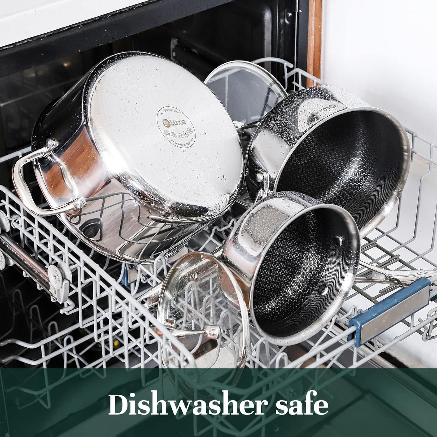 DELUXE Conjunto de panelas híbridas antiaderentes de 6 peças... - Image 6